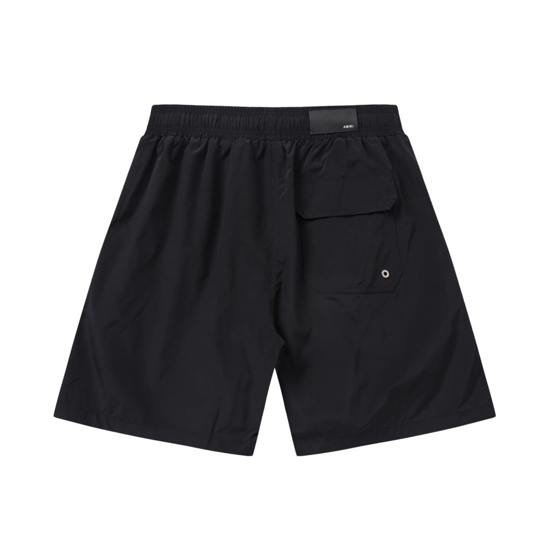 Amiri Stack Logo Swim Shorts In Stretch Limo - DopestKickz