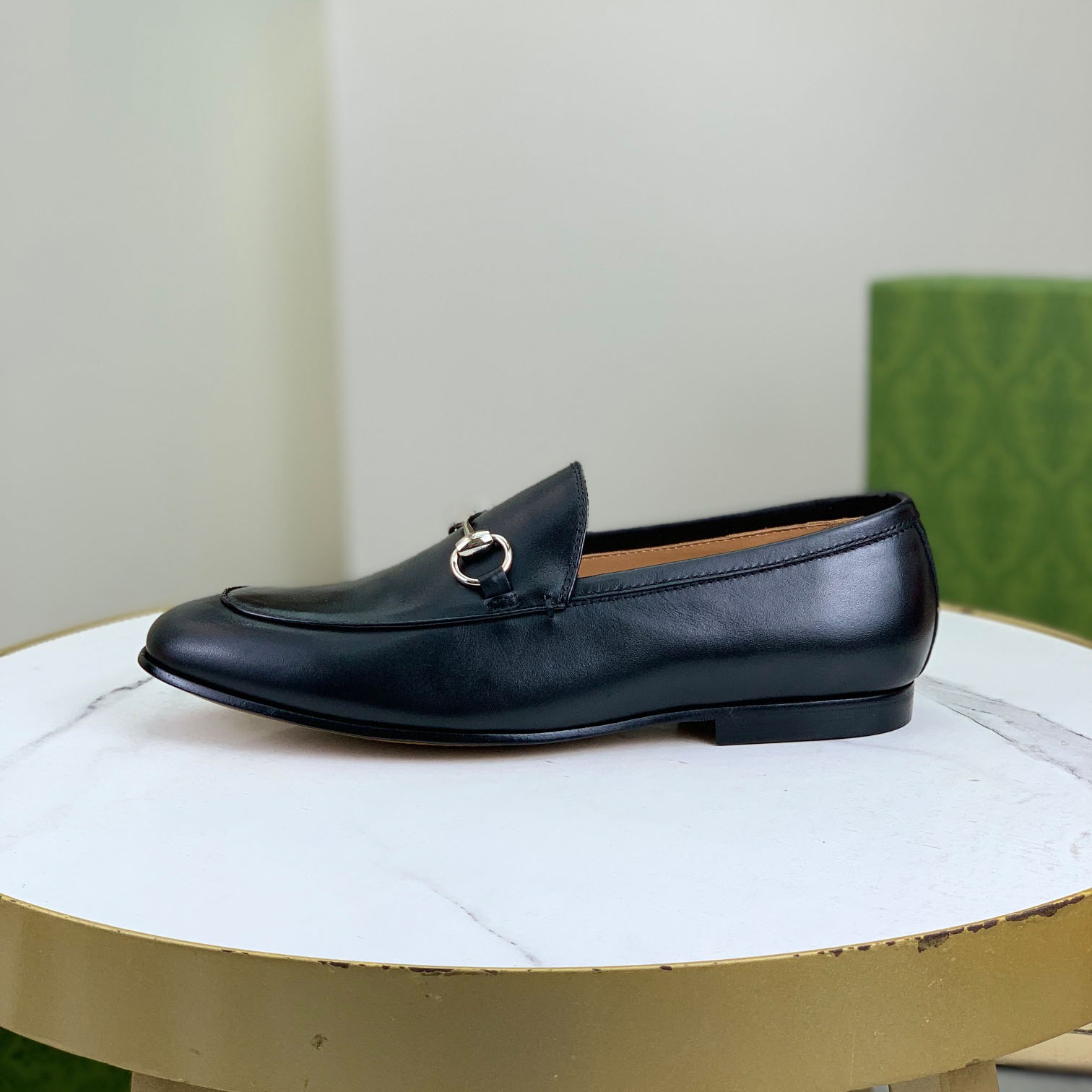 Gucci Jordaan Horsebit Leather Loafers - DopestKickz