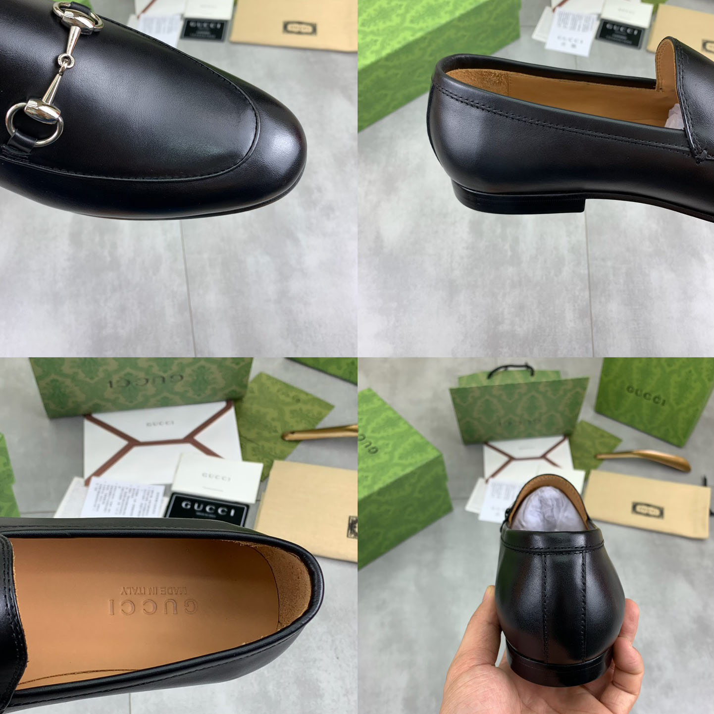 Gucci Jordaan Horsebit Leather Loafers - DopestKickz