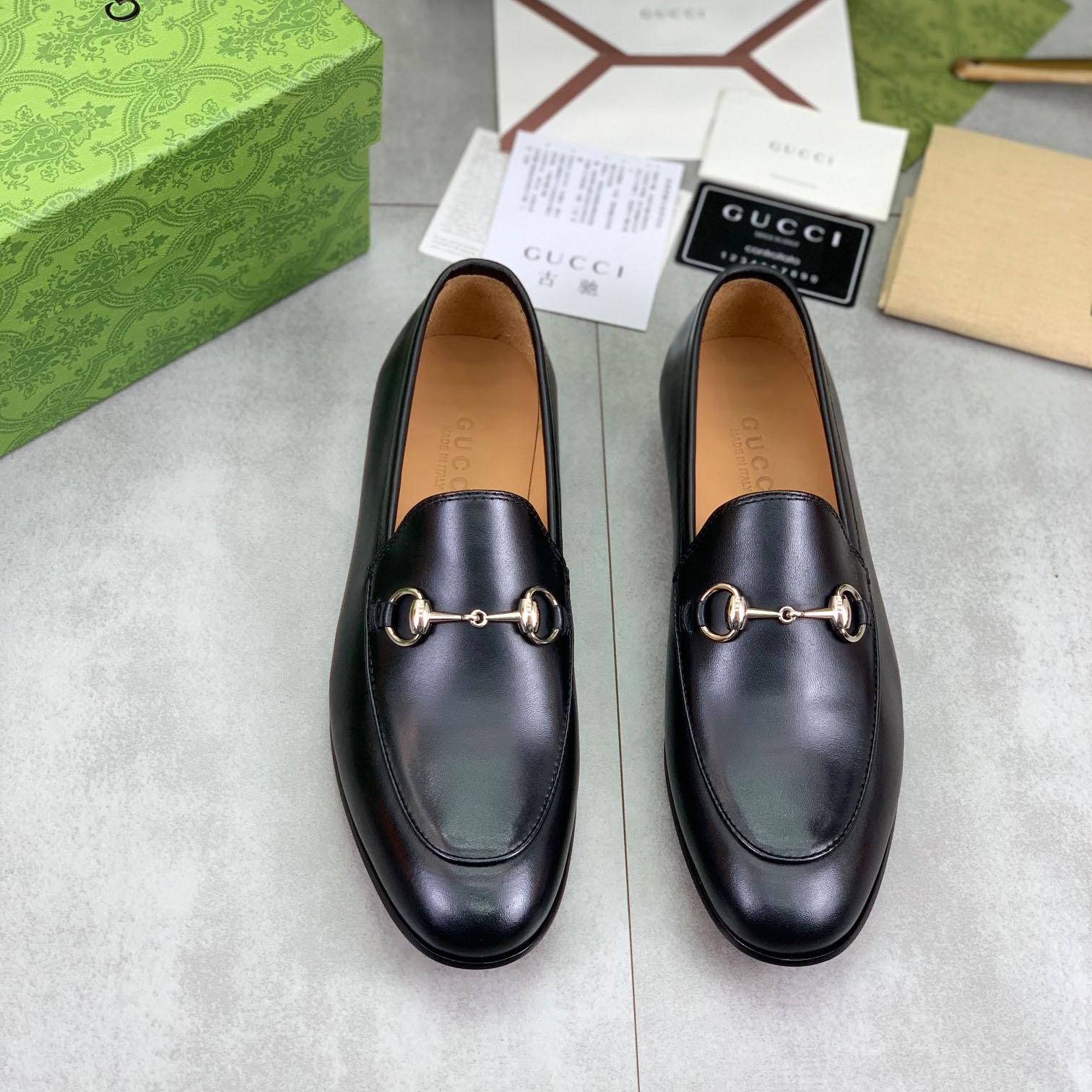 Gucci Jordaan Horsebit Leather Loafers - DopestKickz