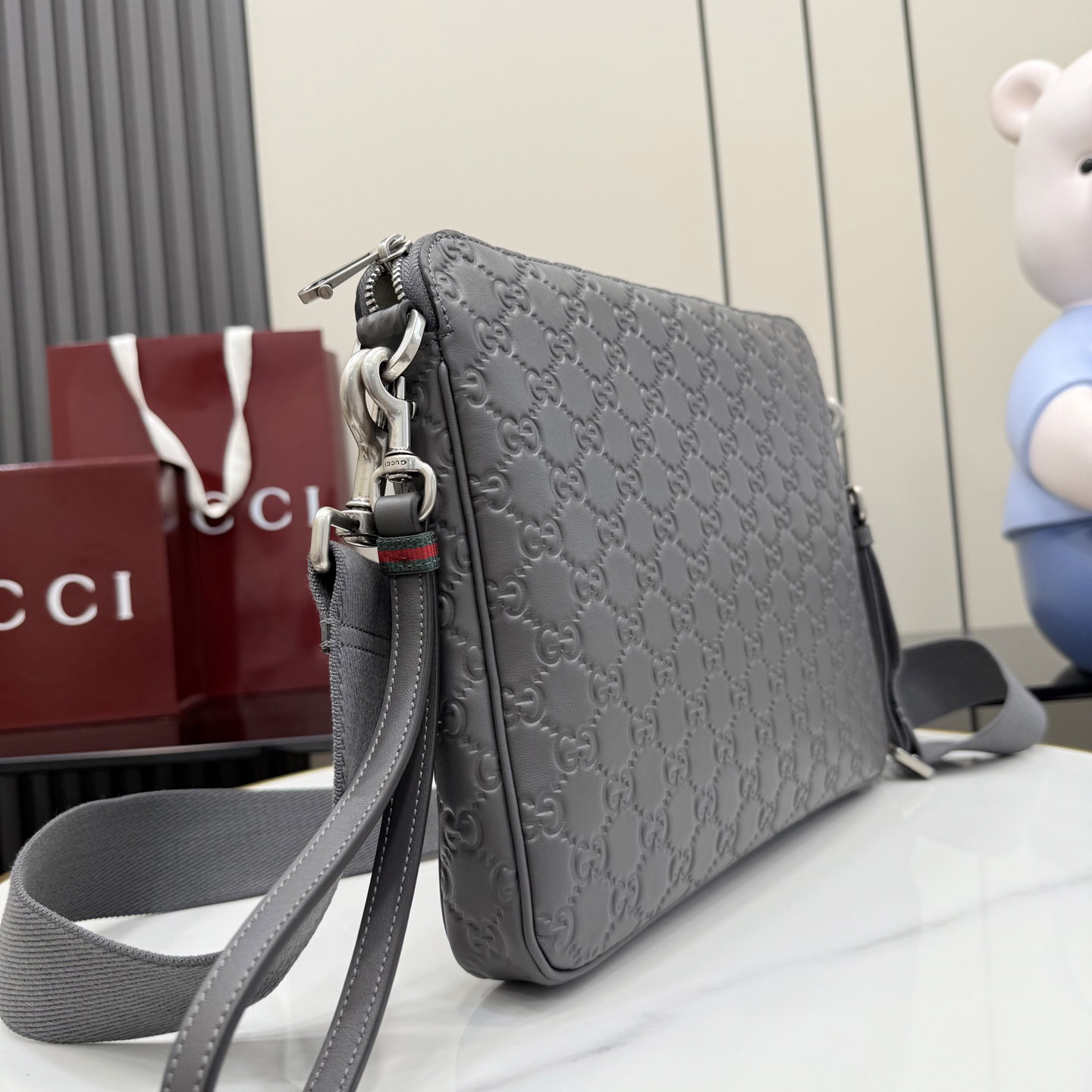 Gucci GG Emblem Medium Crossbody Bag 850214 - DopestKickz
