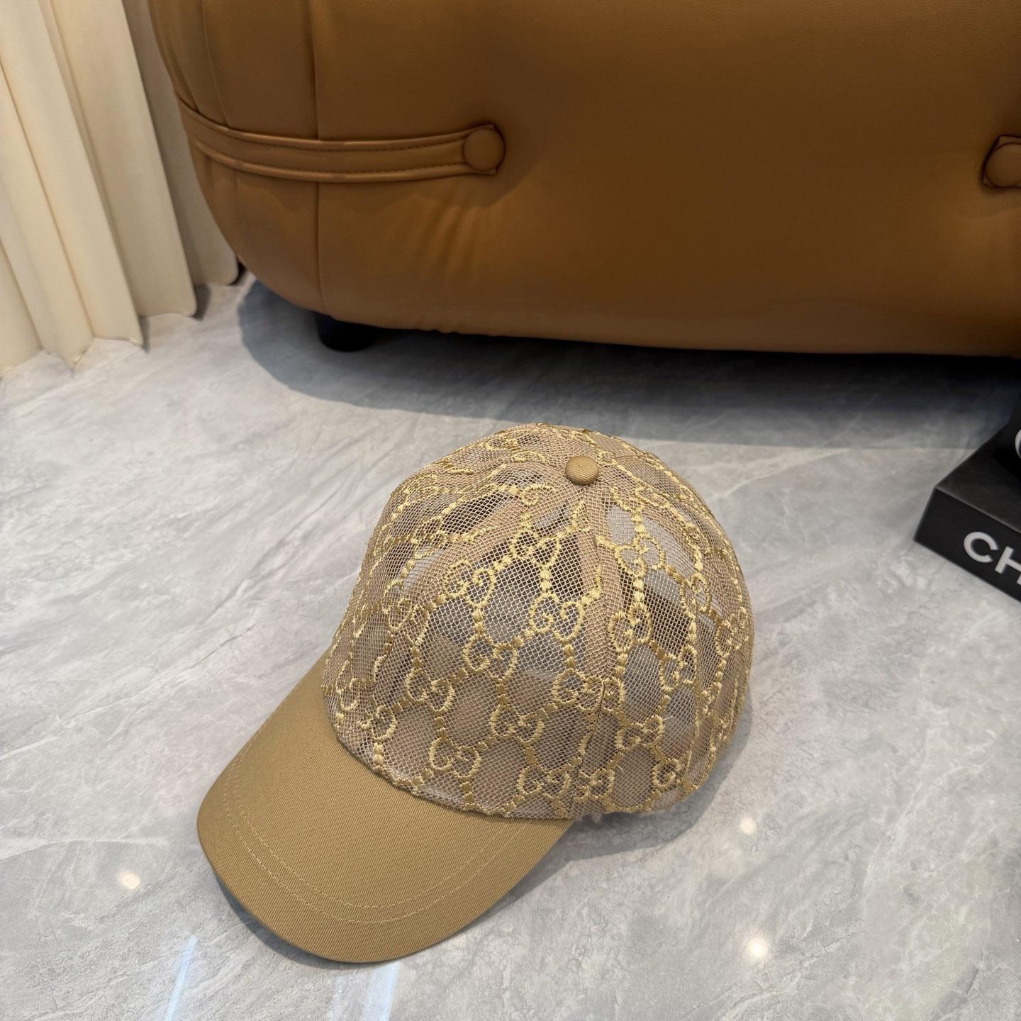 Gucci Mesh GG Monogram Shivali Baseball Hat  - DopestKickz
