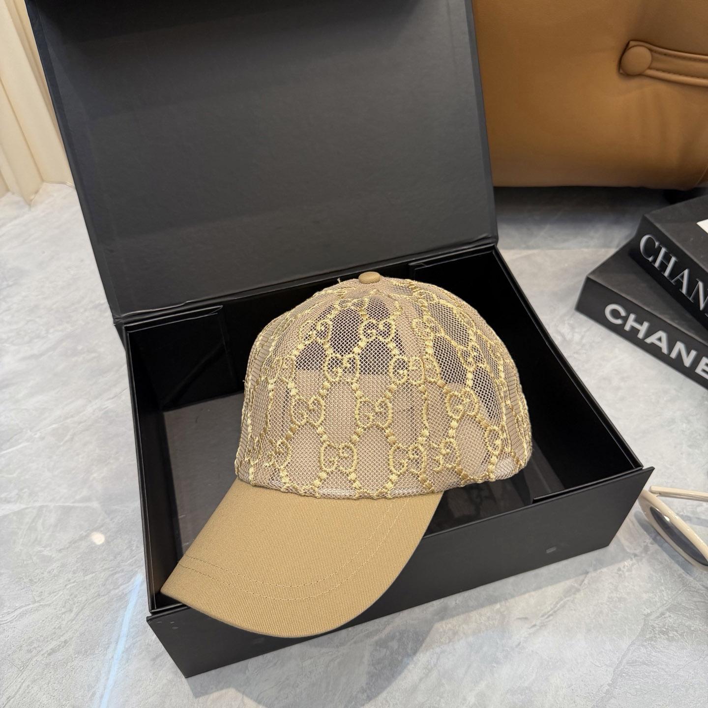 Gucci Mesh GG Monogram Shivali Baseball Hat  - DopestKickz