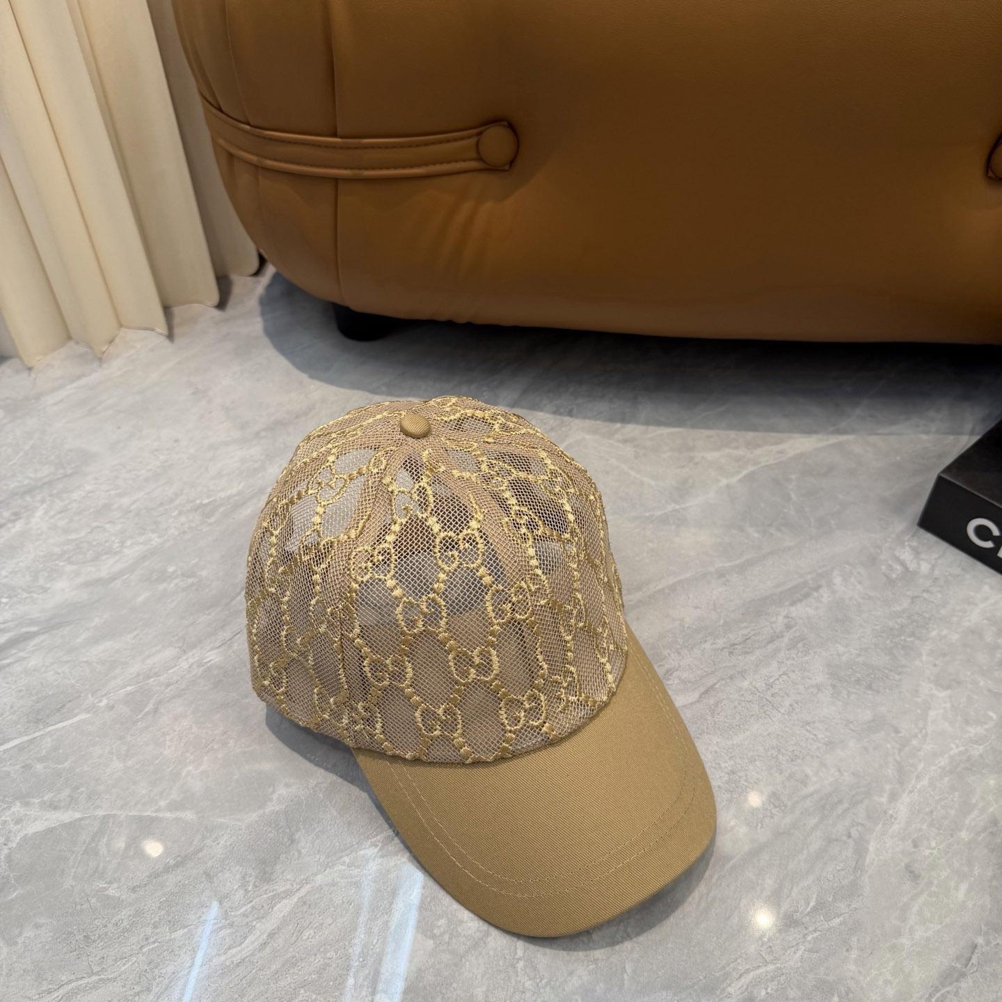 Gucci Mesh GG Monogram Shivali Baseball Hat  - DopestKickz