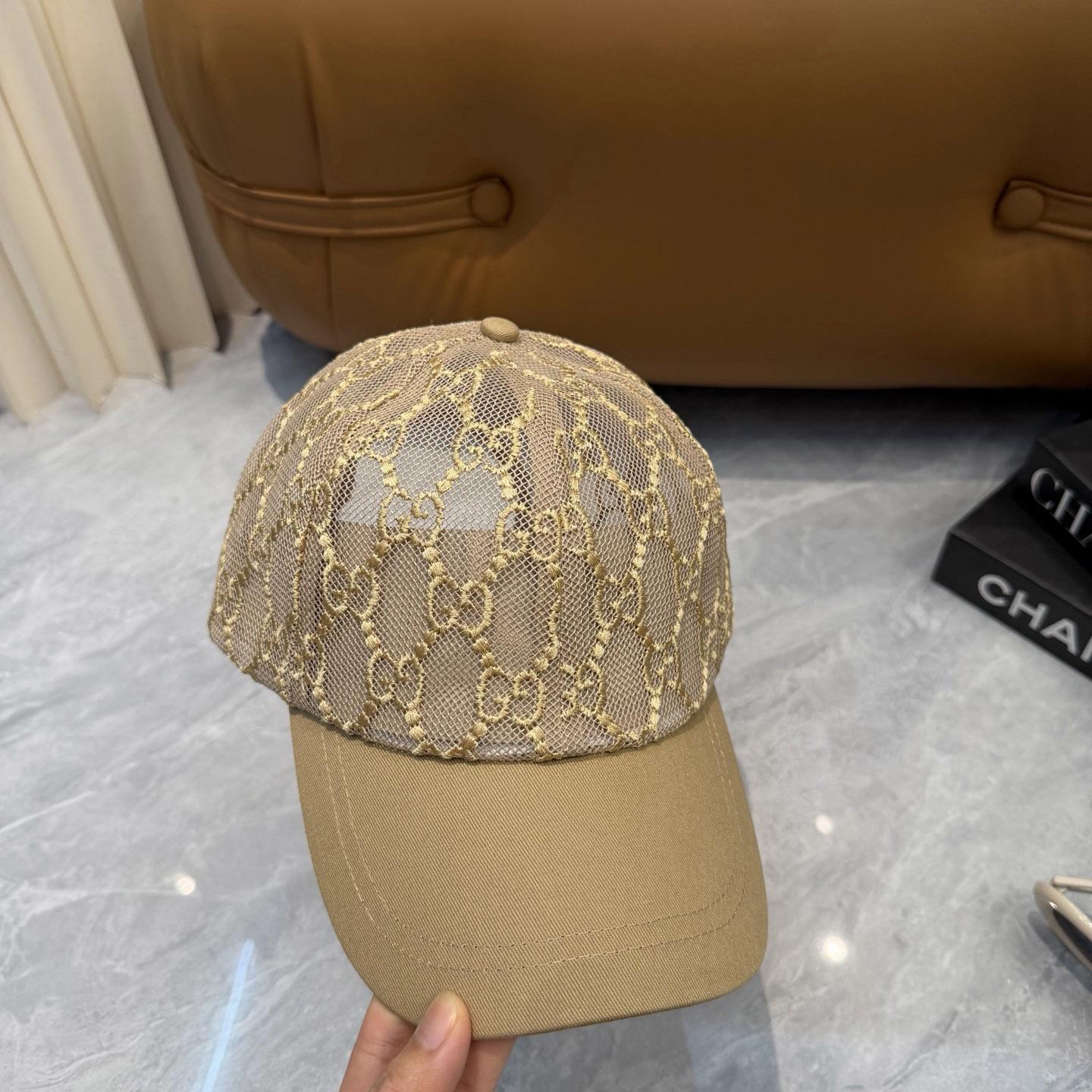 Gucci Mesh GG Monogram Shivali Baseball Hat  - DopestKickz
