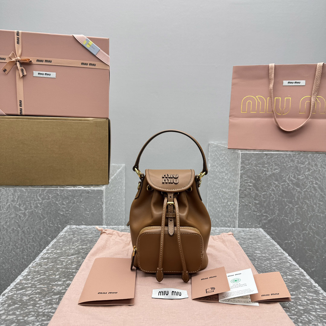 Miu Miu  Leather Mini-Backpack - DopestKickz