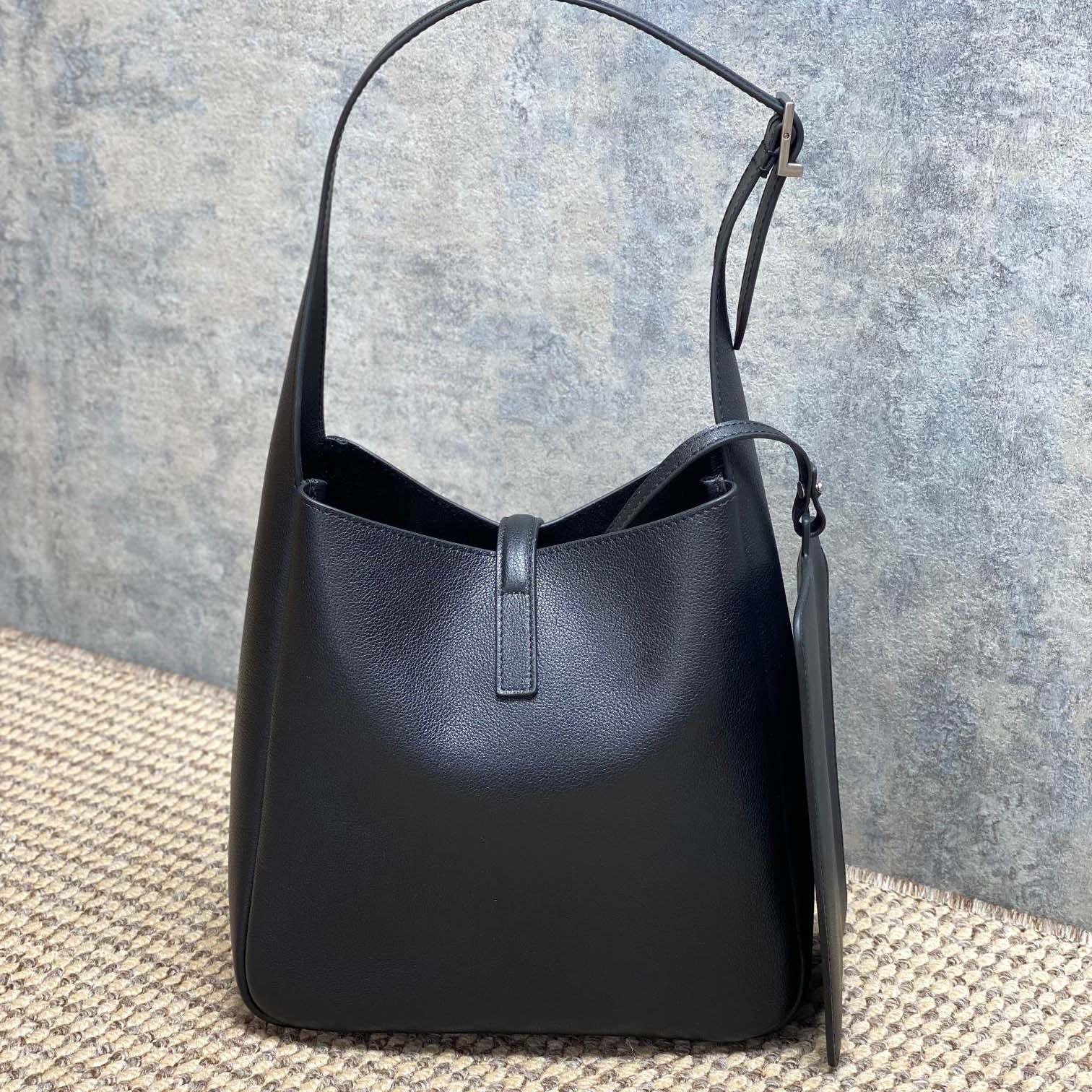 Saint Laurent LE 5 À 7 Supple Small In Grained Leather - DopestKickz
