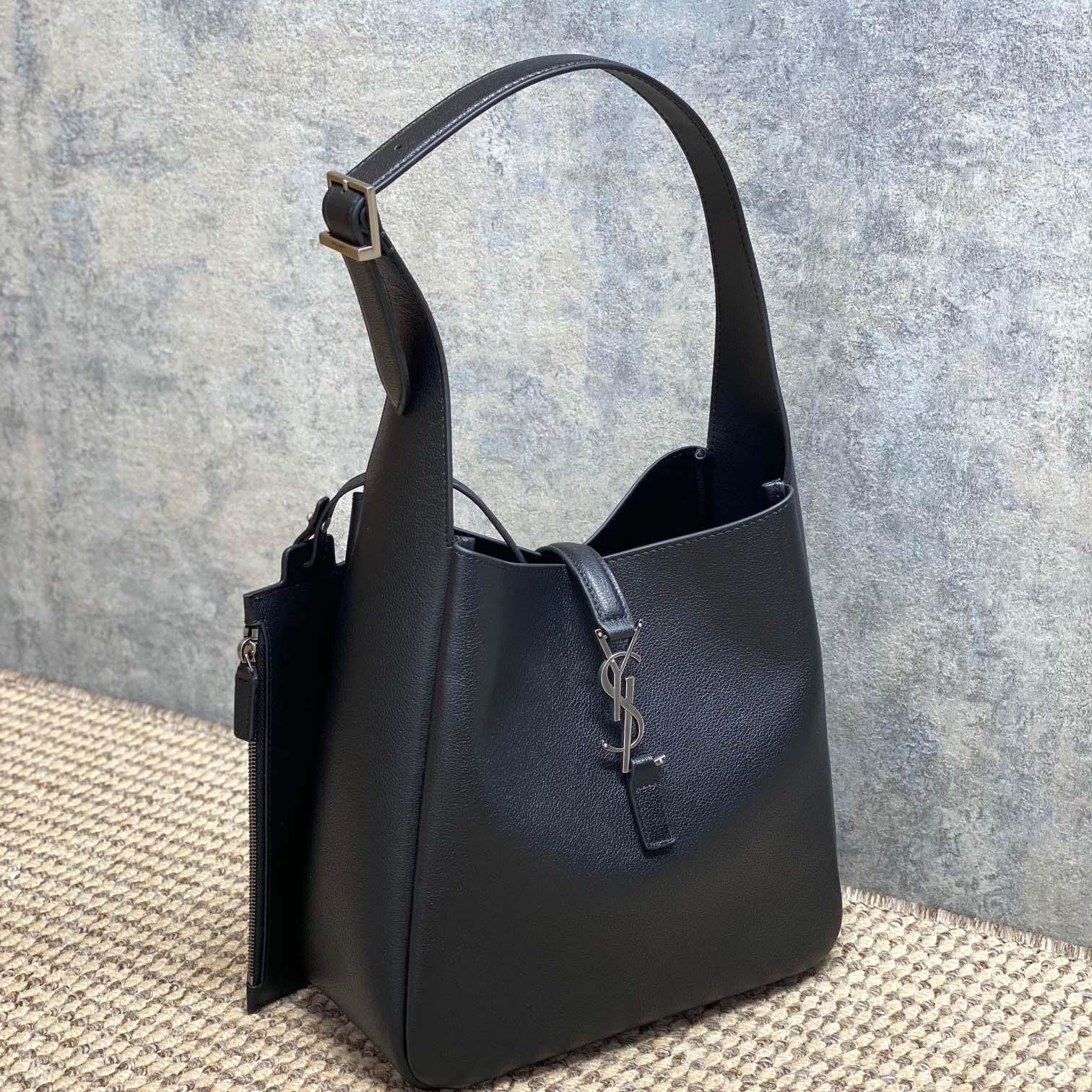 Saint Laurent LE 5 À 7 Supple Small In Grained Leather - DopestKickz