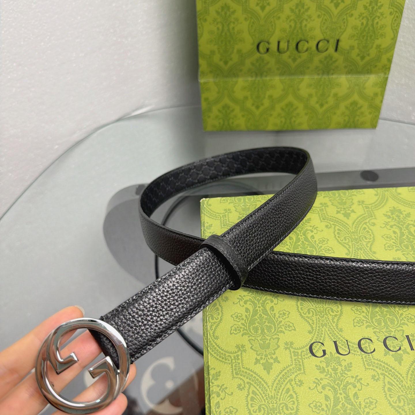 Gucci  Belt With Interlocking G Buckle - DopestKickz