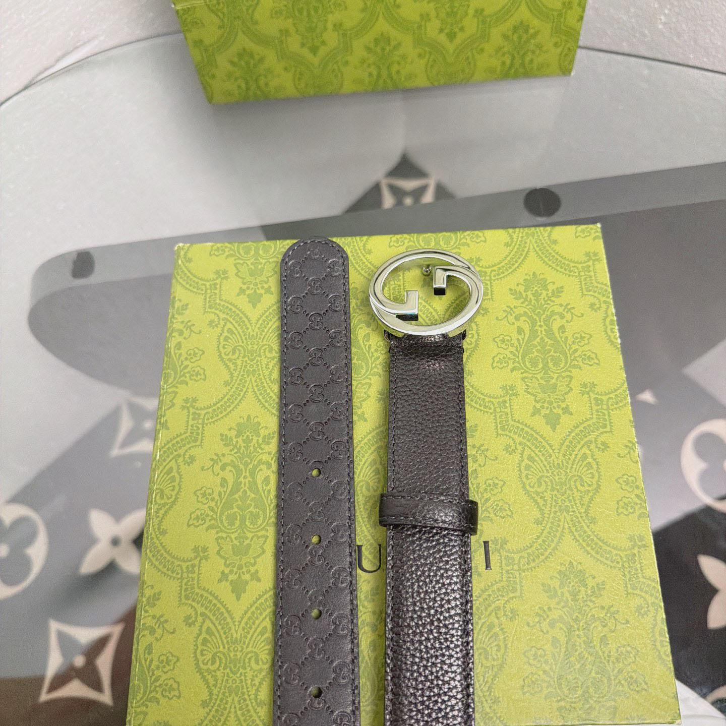 Gucci  Belt With Interlocking G Buckle - DopestKickz