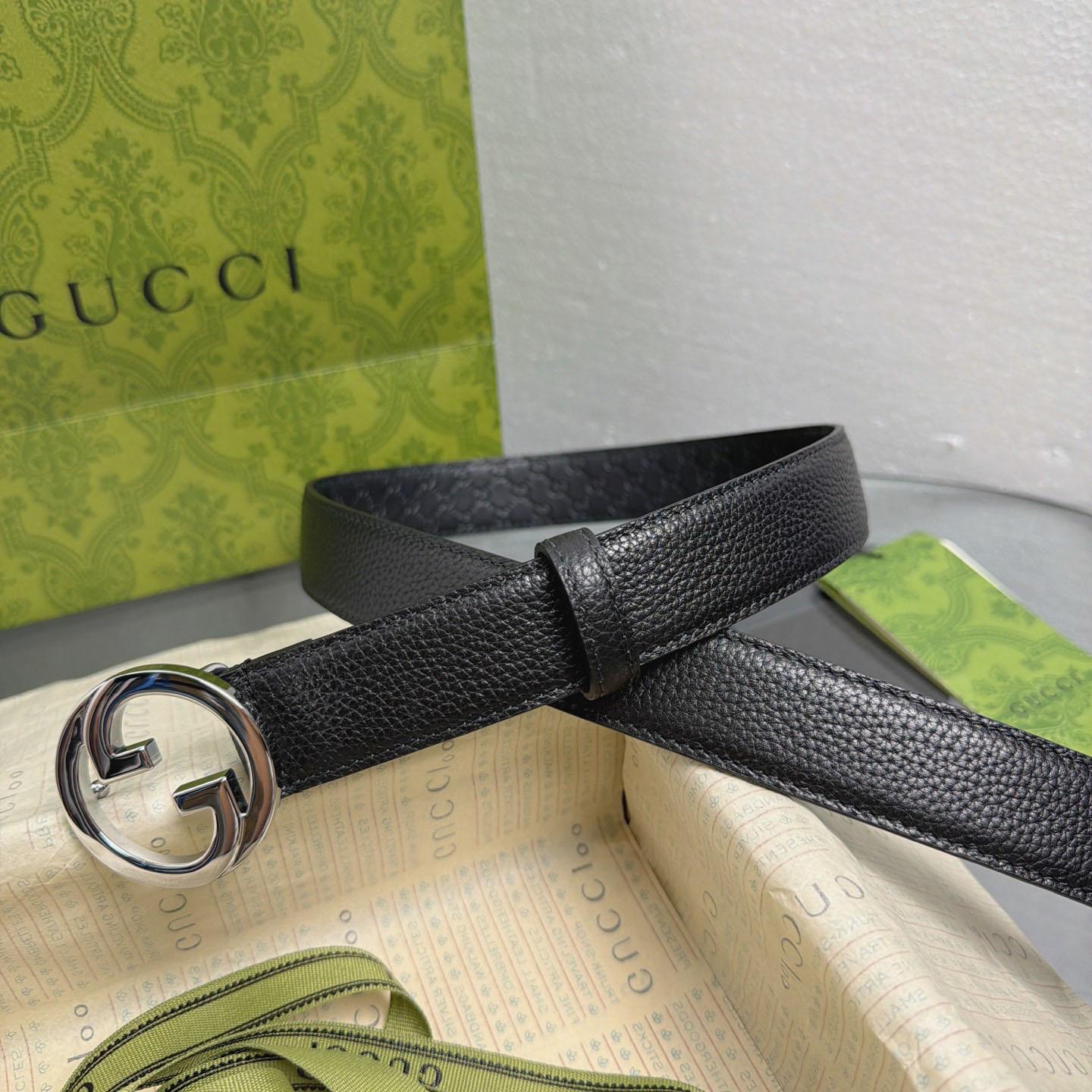 Gucci  Belt With Interlocking G Buckle - DopestKickz