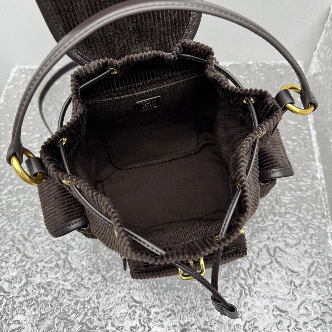 Miu Miu  Medium Corduroy Cotton Backpack - DopestKickz