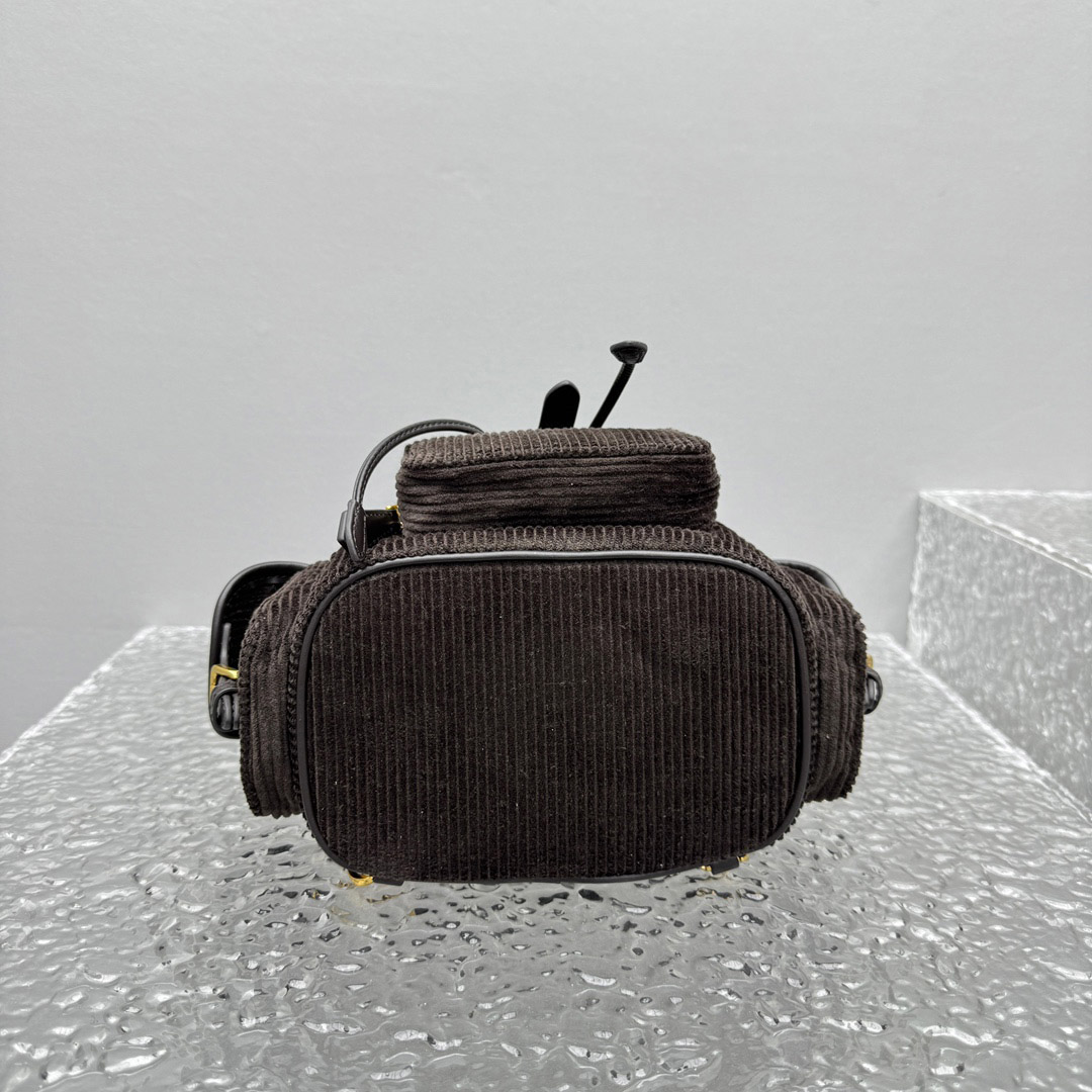 Miu Miu  Medium Corduroy Cotton Backpack - DopestKickz
