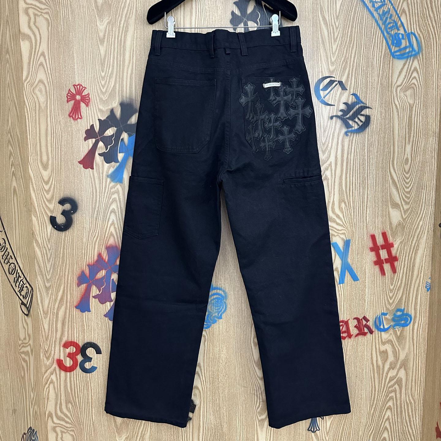 Chrome Hearts Cross Patch Double Knee Carpenter Pants - DopestKickz