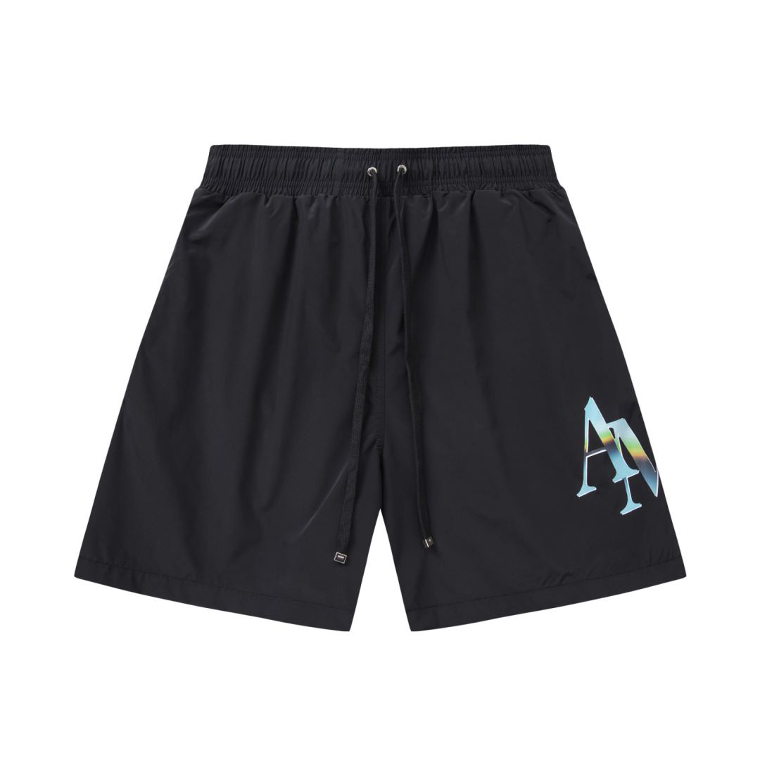 Amiri Staggered Chrome Swim Trunk 'Black' - DopestKickz