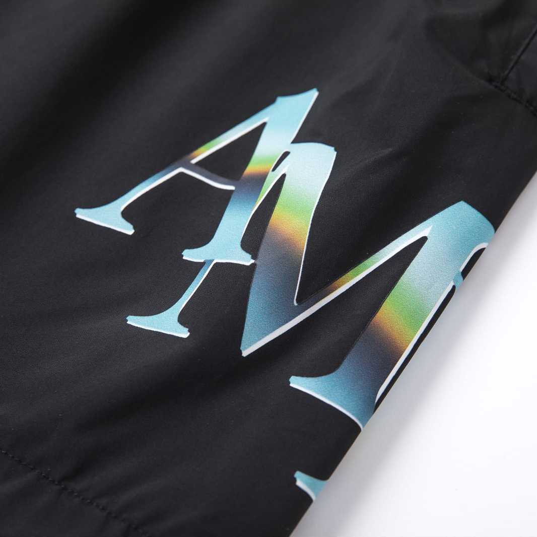 Amiri Staggered Chrome Swim Trunk 'Black' - DopestKickz