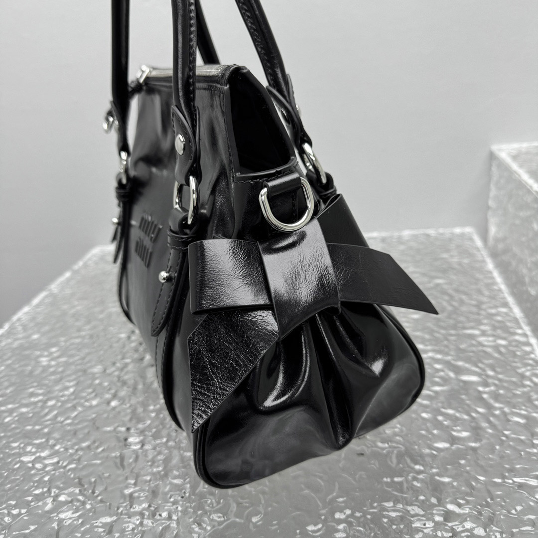 Miu Miu Shiny Leather Top-Handle Bag - DopestKickz