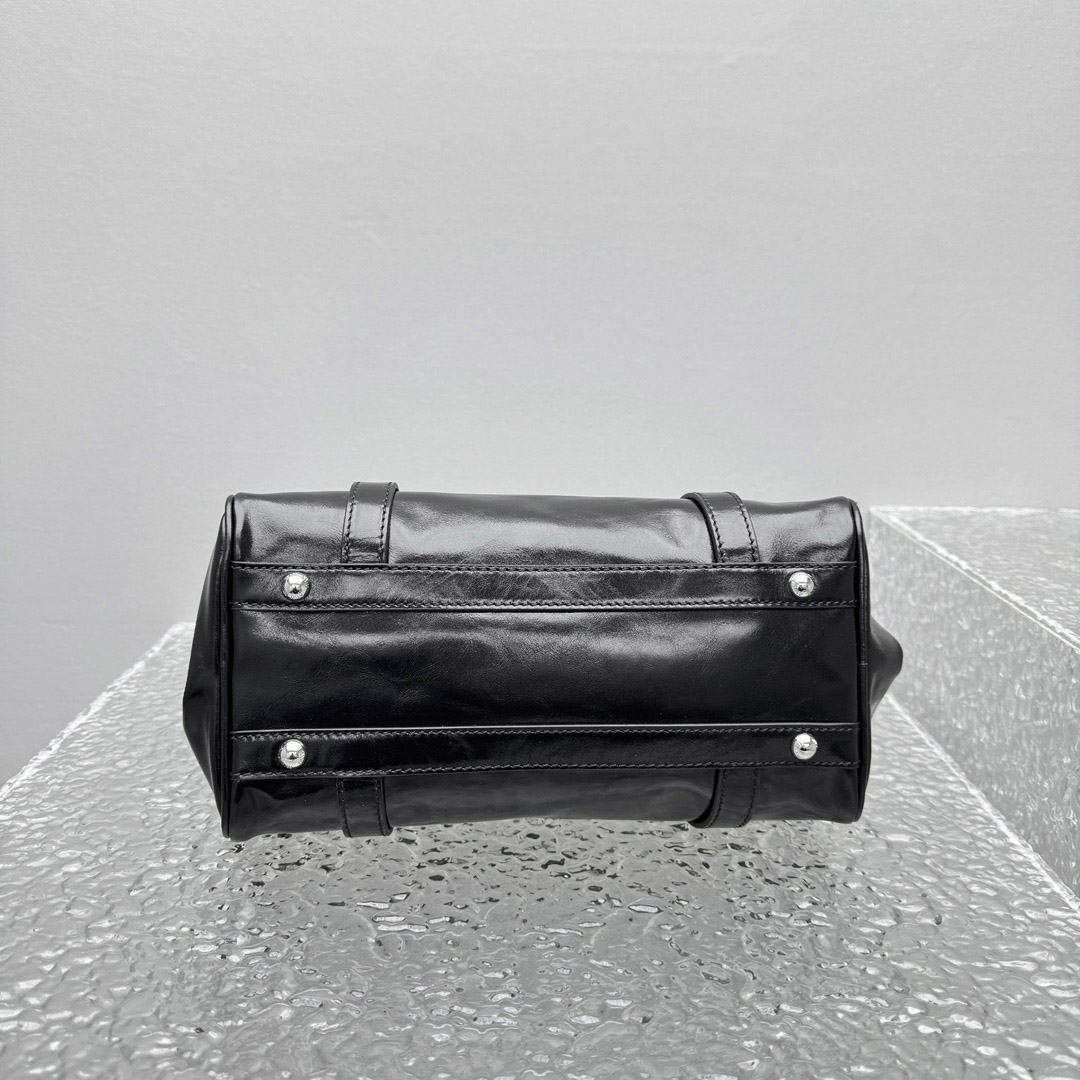 Miu Miu Shiny Leather Top-Handle Bag - DopestKickz