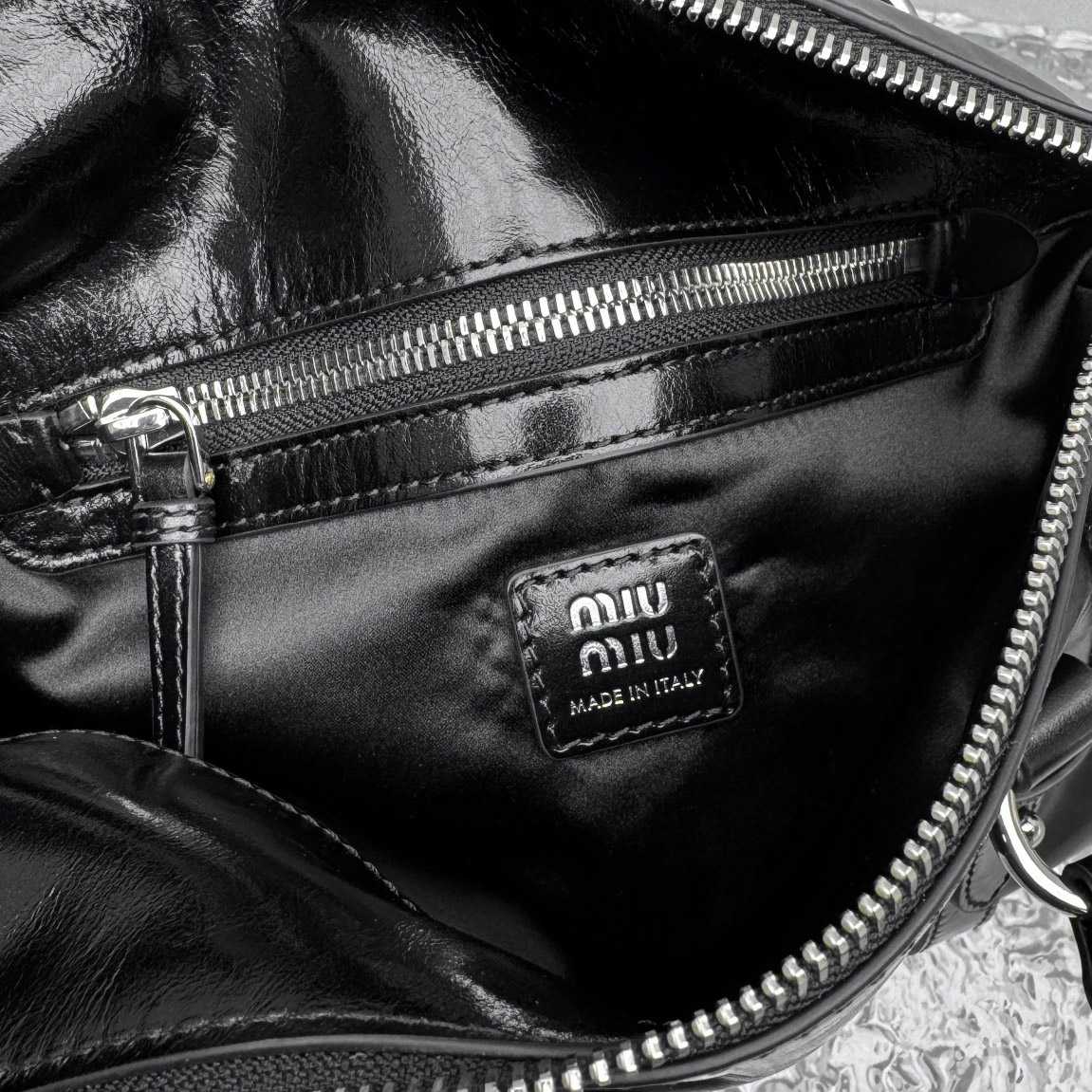 Miu Miu Shiny Leather Top-Handle Bag - DopestKickz