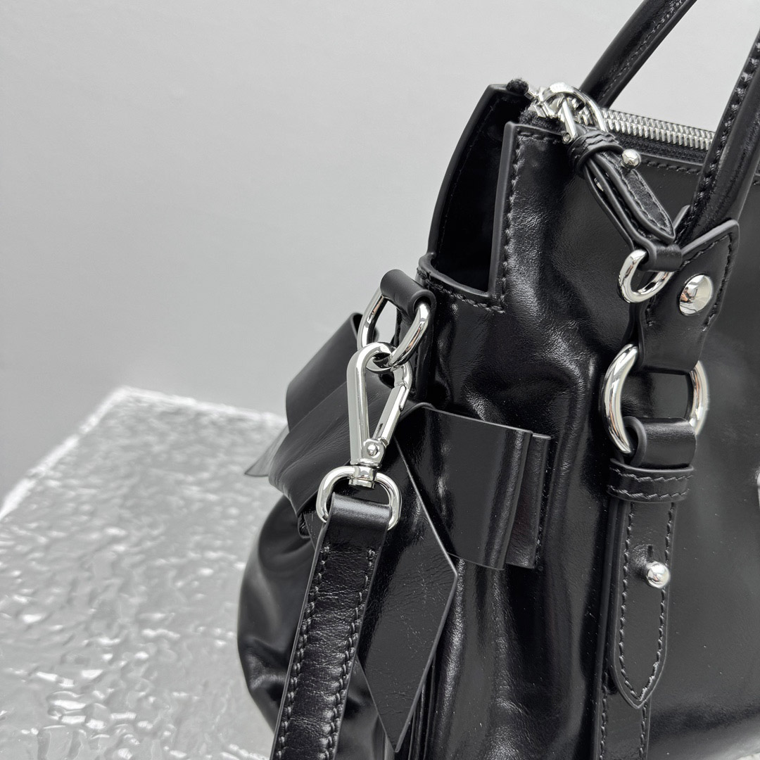 Miu Miu Shiny Leather Top-Handle Bag - DopestKickz