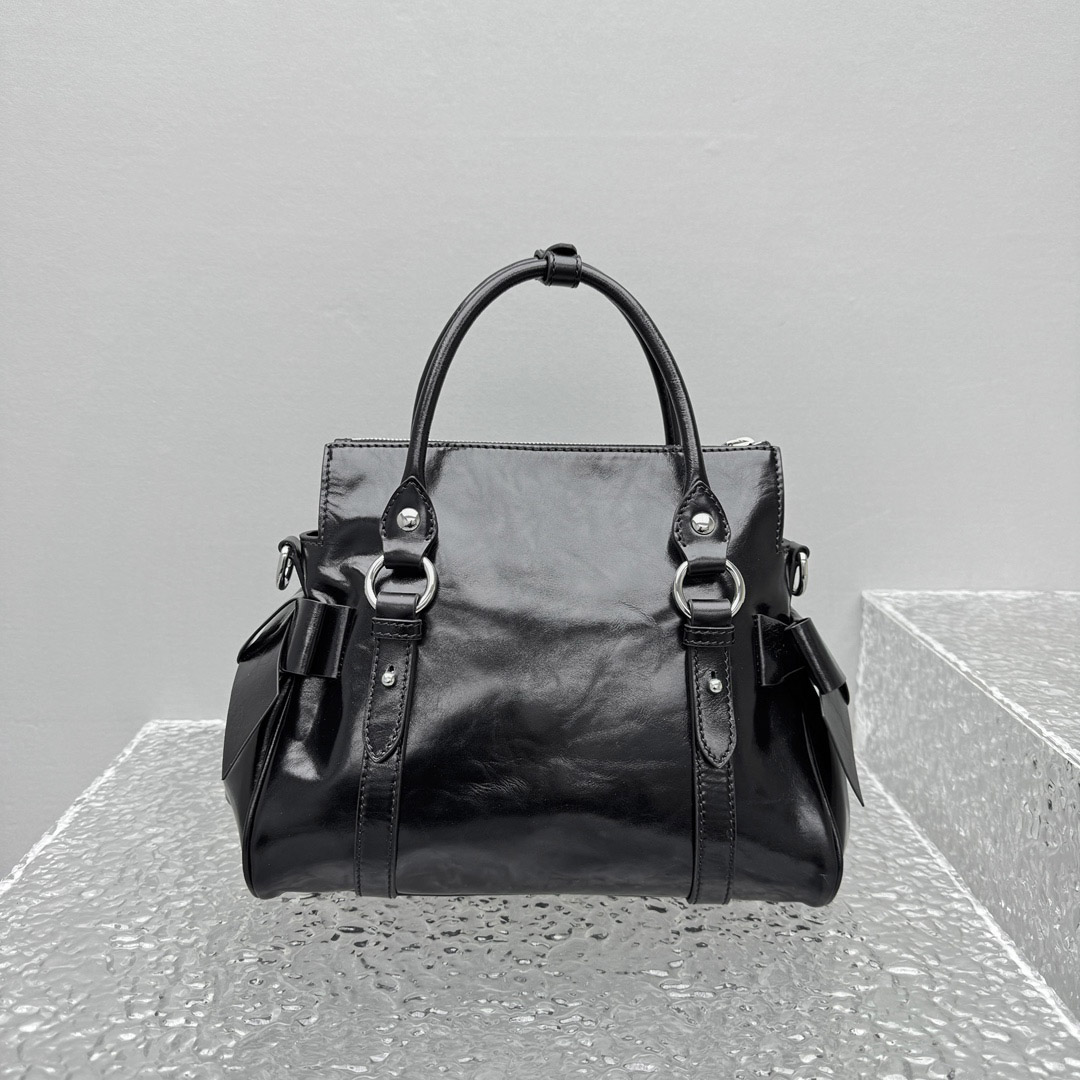 Miu Miu Shiny Leather Top-Handle Bag - DopestKickz