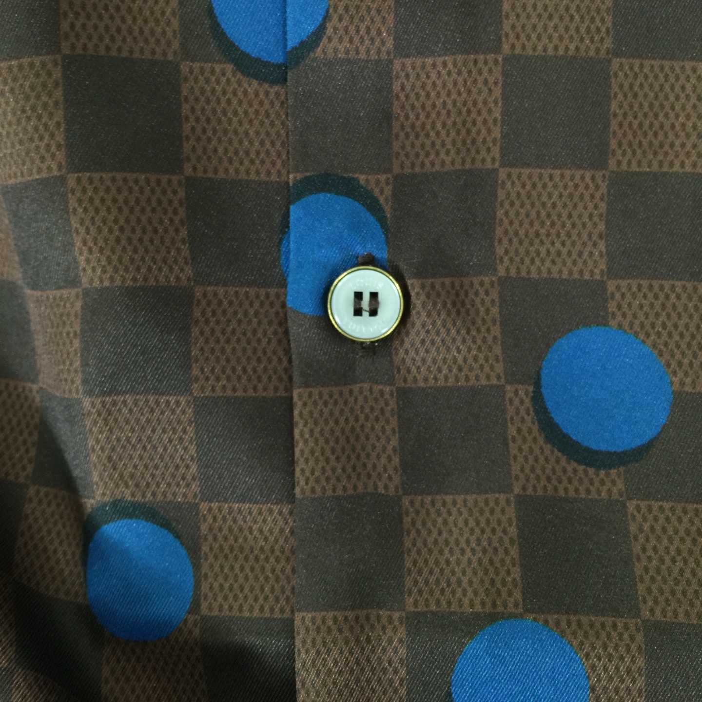 Louis Vuitton Damier Silk Short-Sleeved Shirt    - DopestKickz