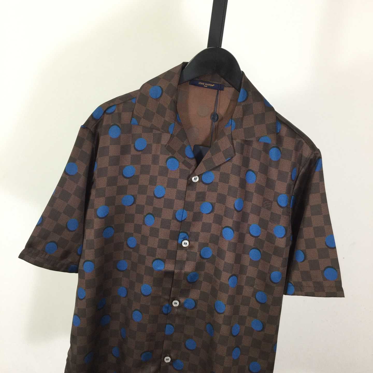 Louis Vuitton Damier Silk Short-Sleeved Shirt    - DopestKickz