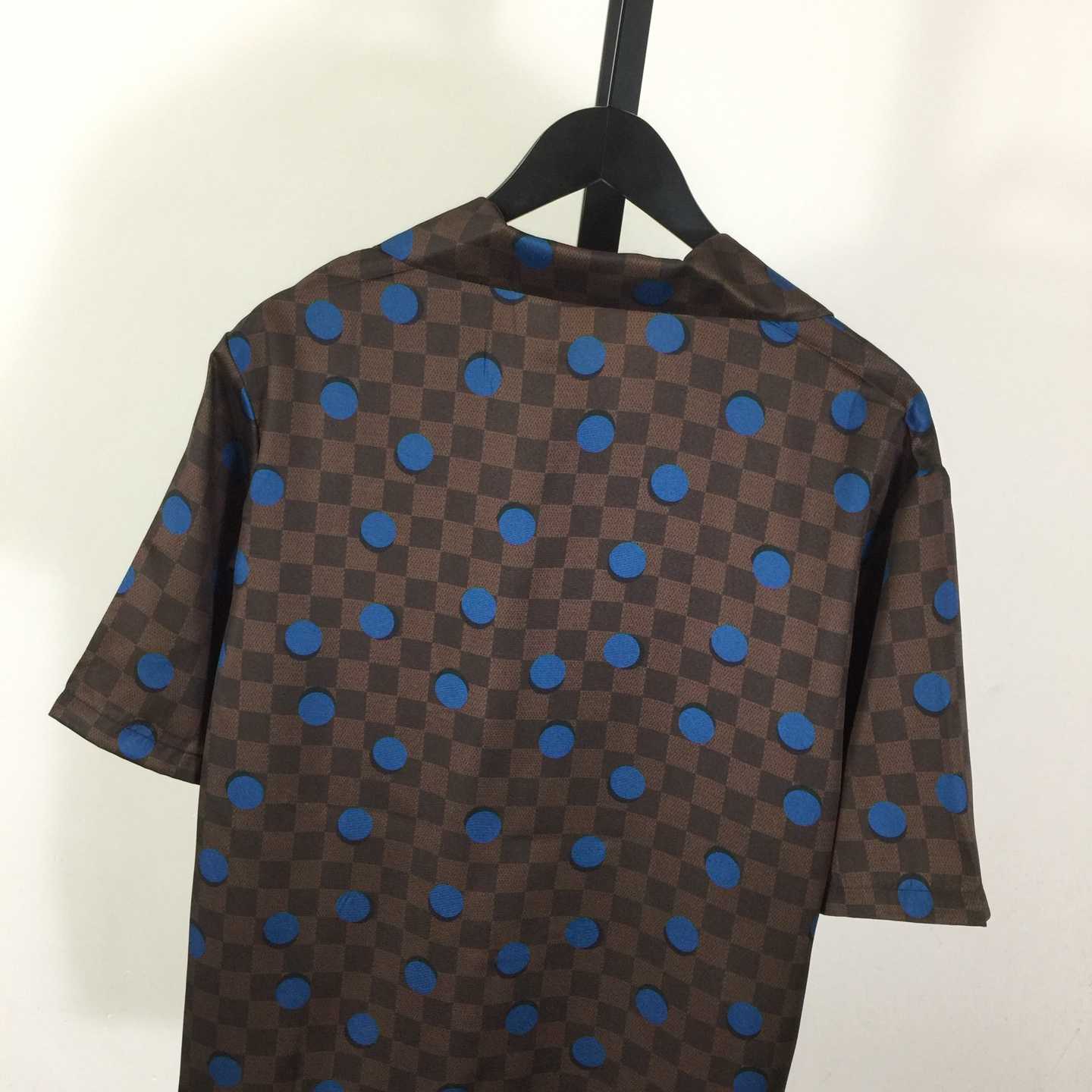 Louis Vuitton Damier Silk Short-Sleeved Shirt    - DopestKickz