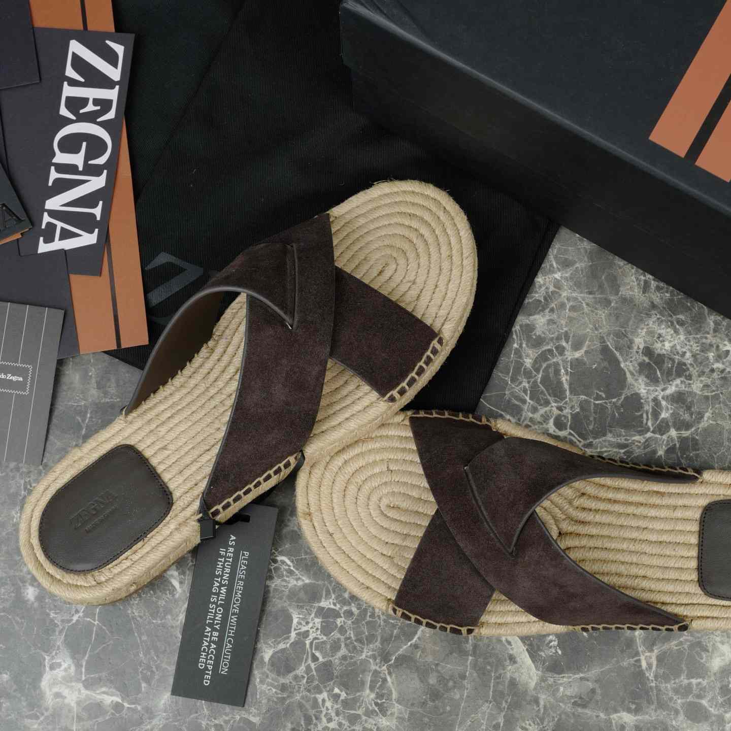 Zegna Crossover-Strap Suede Espadrilles - DopestKickz
