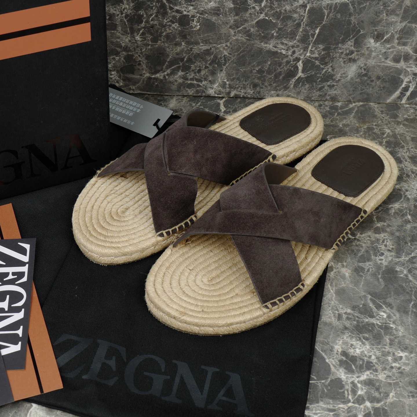 Zegna Crossover-Strap Suede Espadrilles - DopestKickz