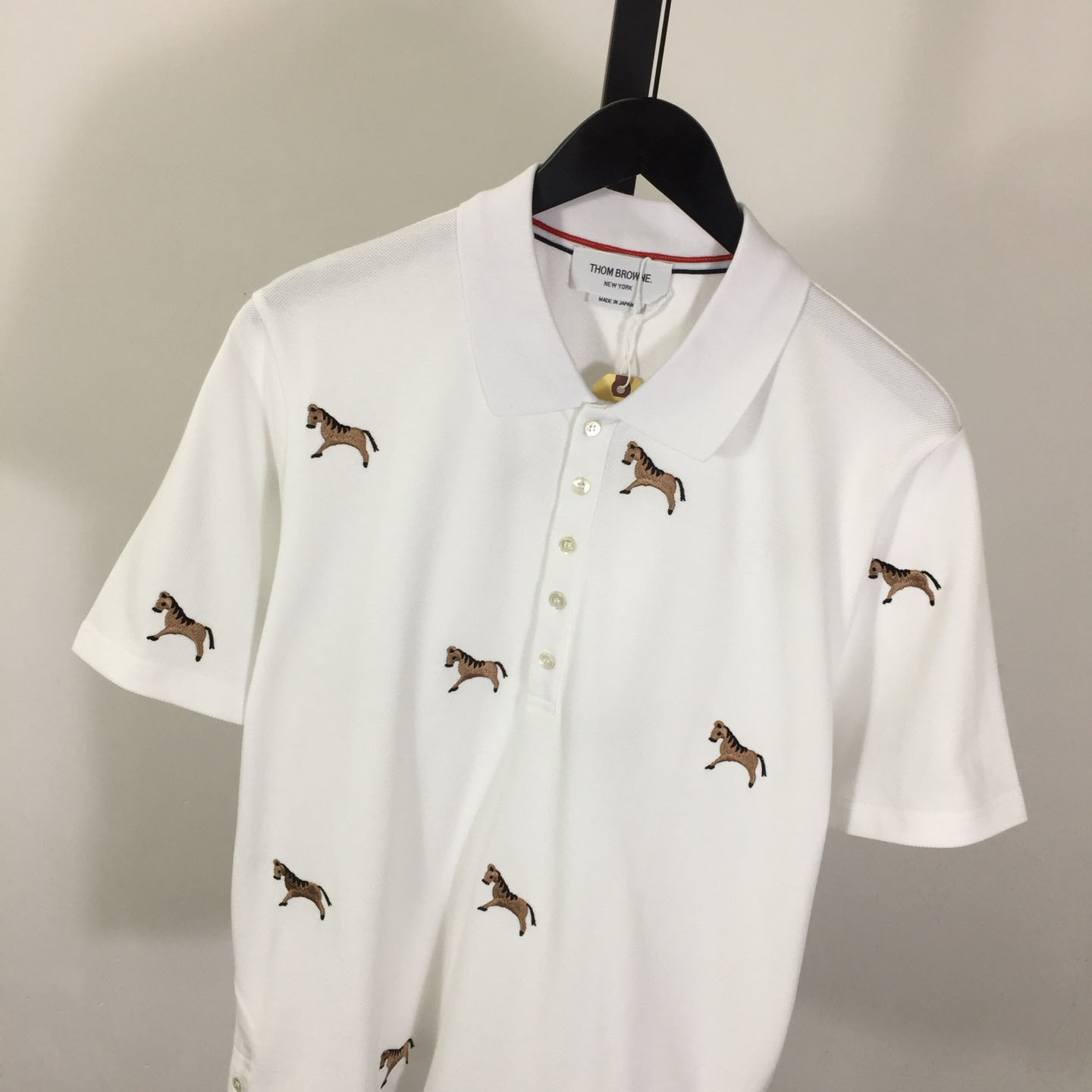 Thom Browne Lunar New Year Pique Horse Embroidery Polo - DopestKickz