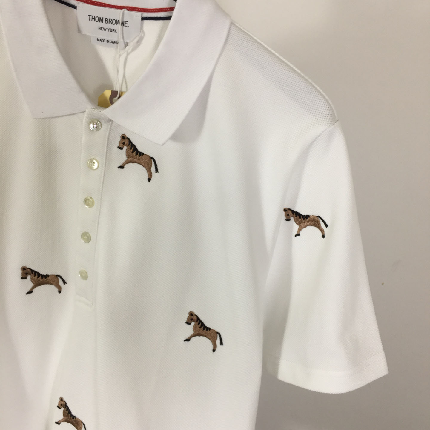 Thom Browne Lunar New Year Pique Horse Embroidery Polo - DopestKickz