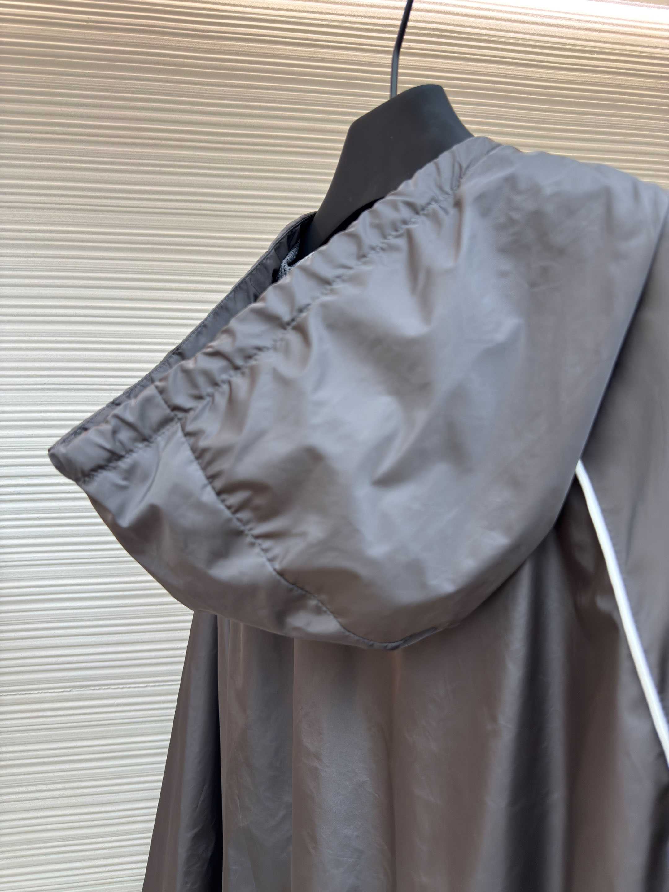 Miu Miu Gray Technical Silk Zipper Jacket - DopestKickz