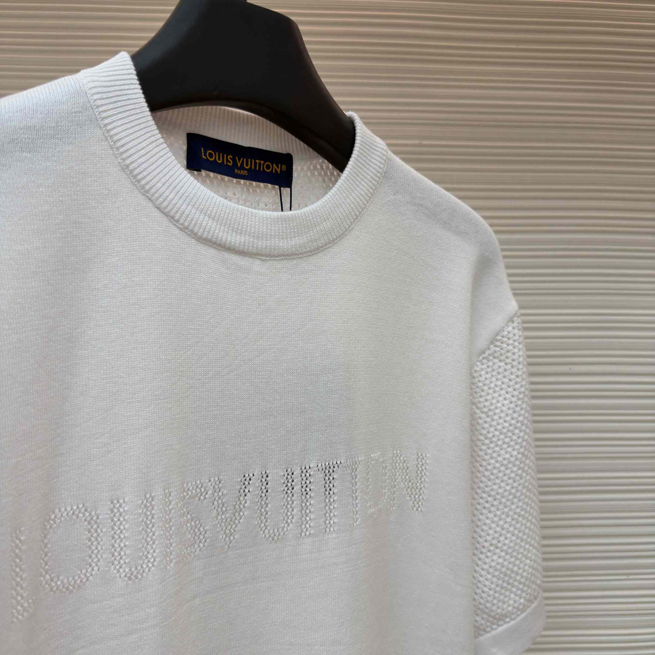 Louis Vuitton Cotton-Cashmere Short-Sleeved Crewneck  - DopestKickz