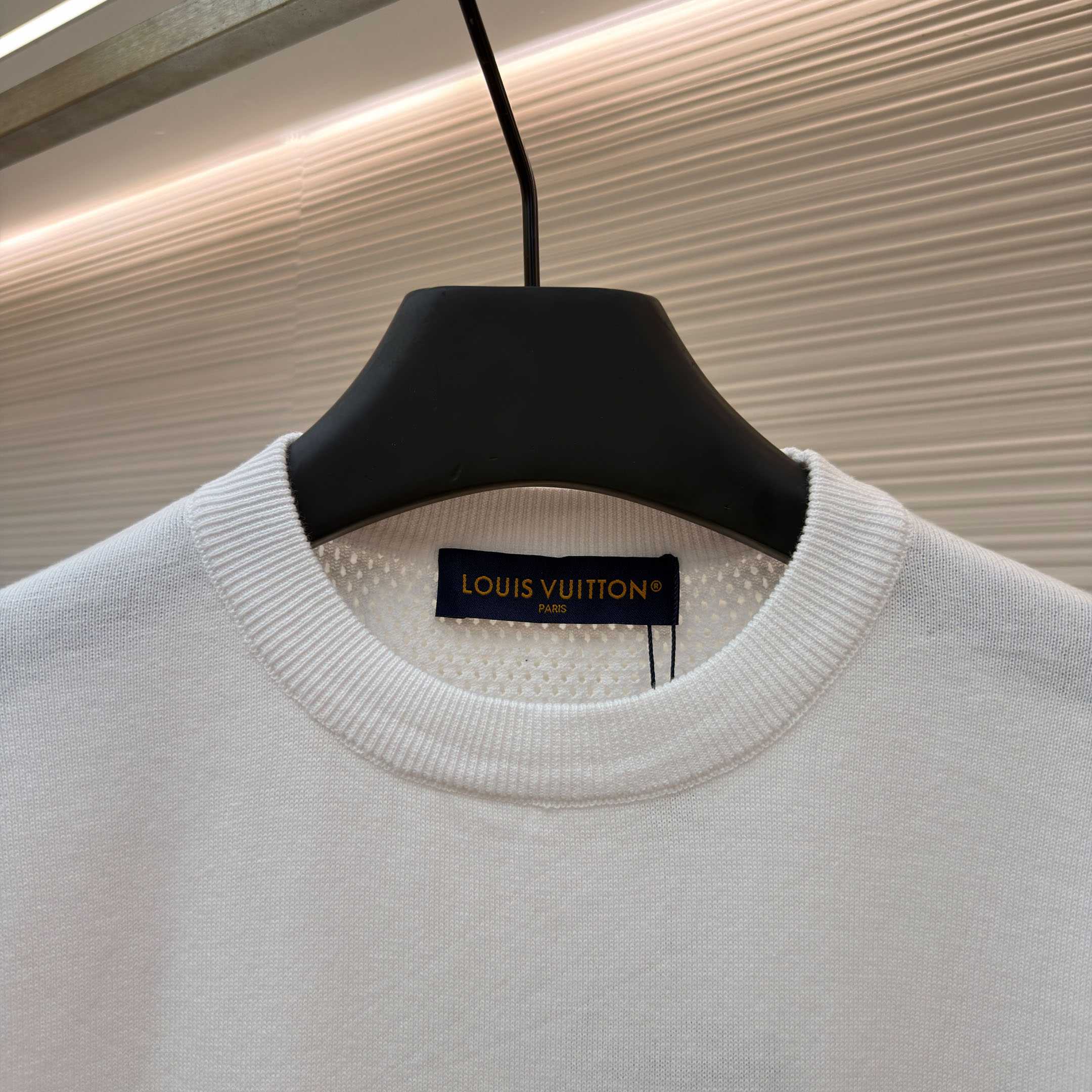 Louis Vuitton Cotton-Cashmere Short-Sleeved Crewneck  - DopestKickz