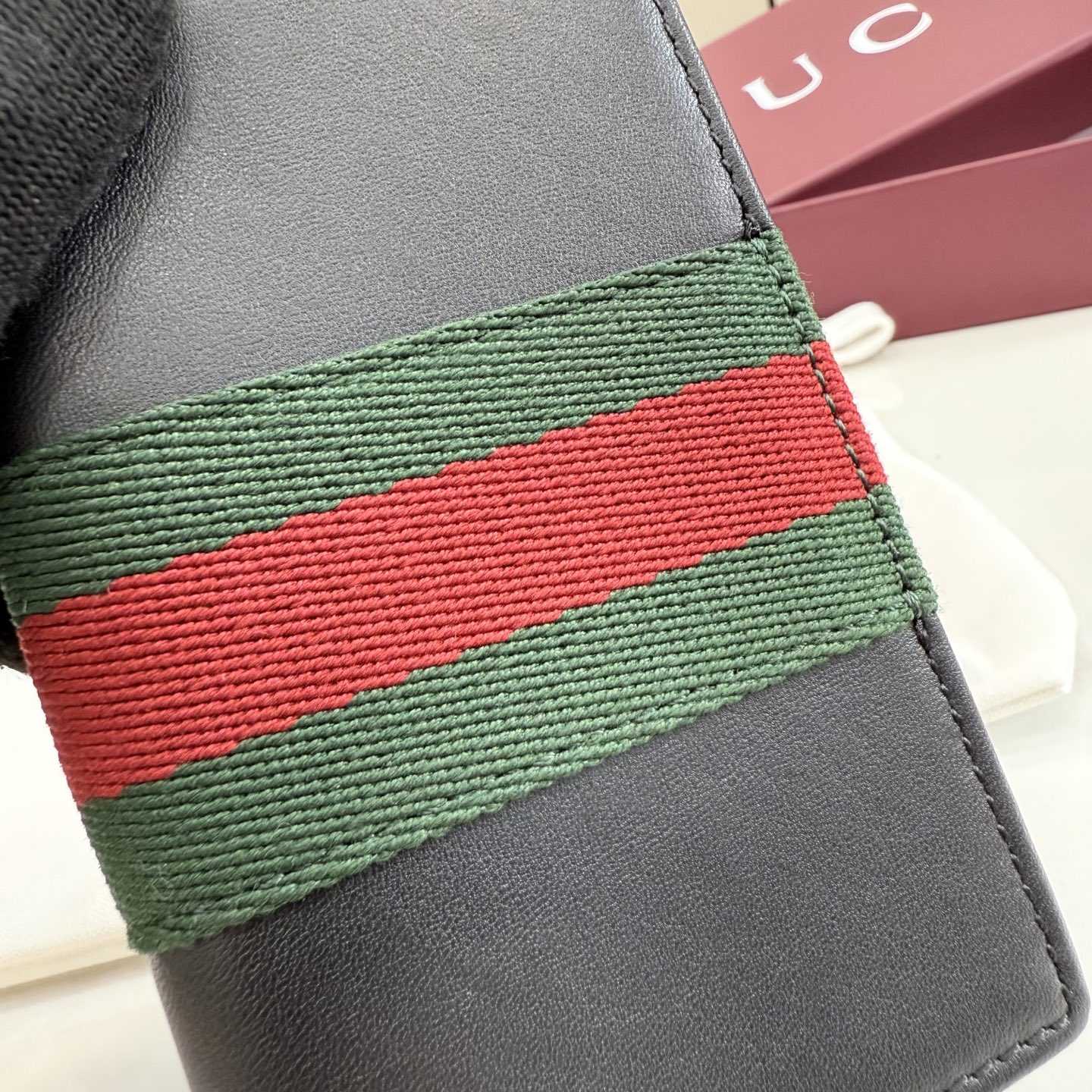 Gucci Web Trademark Card Case - DopestKickz