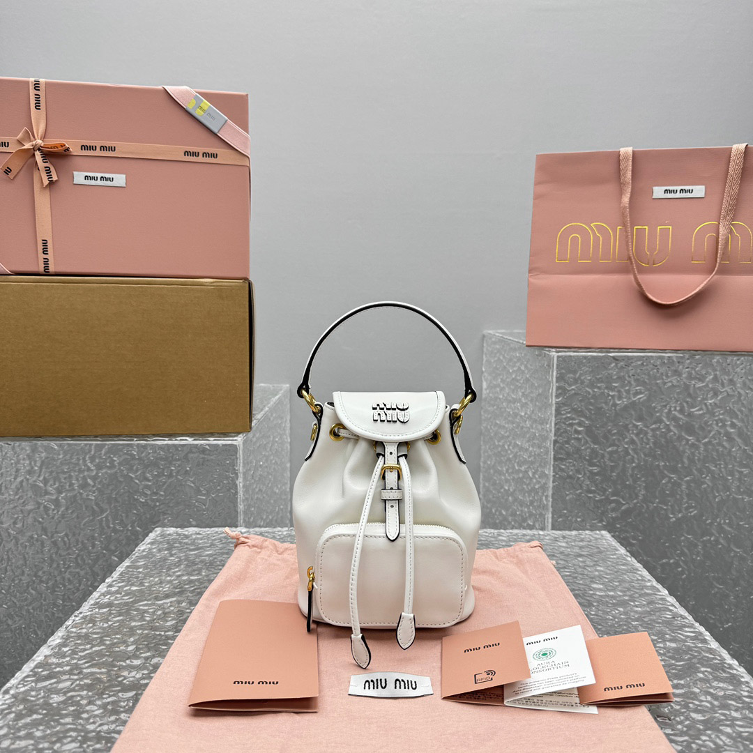 Miu Miu  Leather Mini-Backpack - DopestKickz