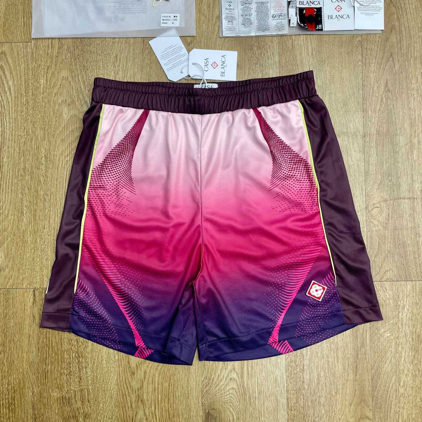 Casablanca Aubergine Gradient Football Shorts C1142 - DopestKickz