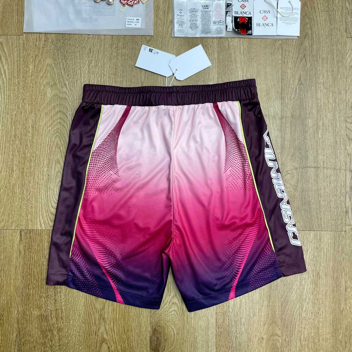 Casablanca Aubergine Gradient Football Shorts C1142 - DopestKickz