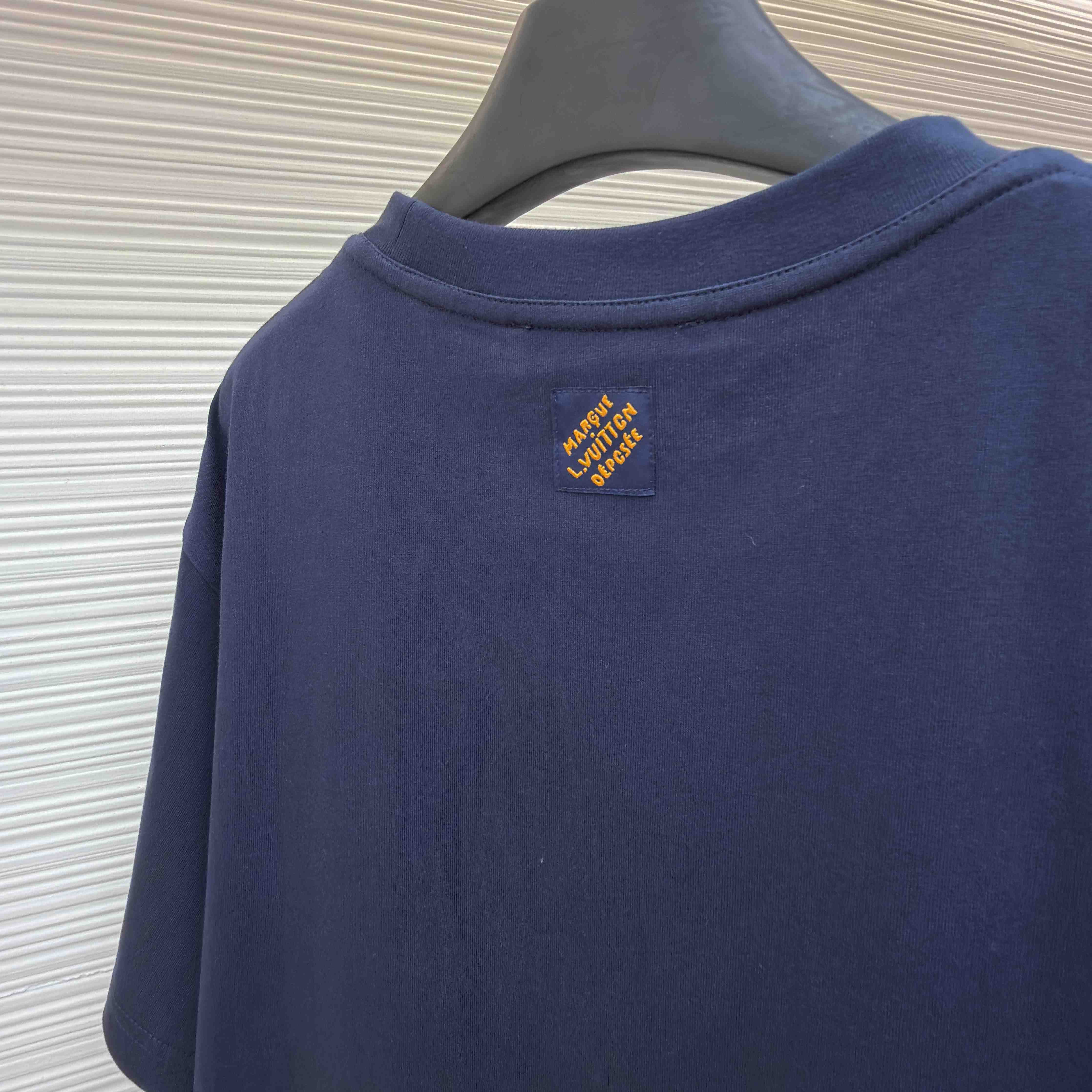 Louis Vuitton Denim Signature T-Shirt   1AK7HB - DopestKickz