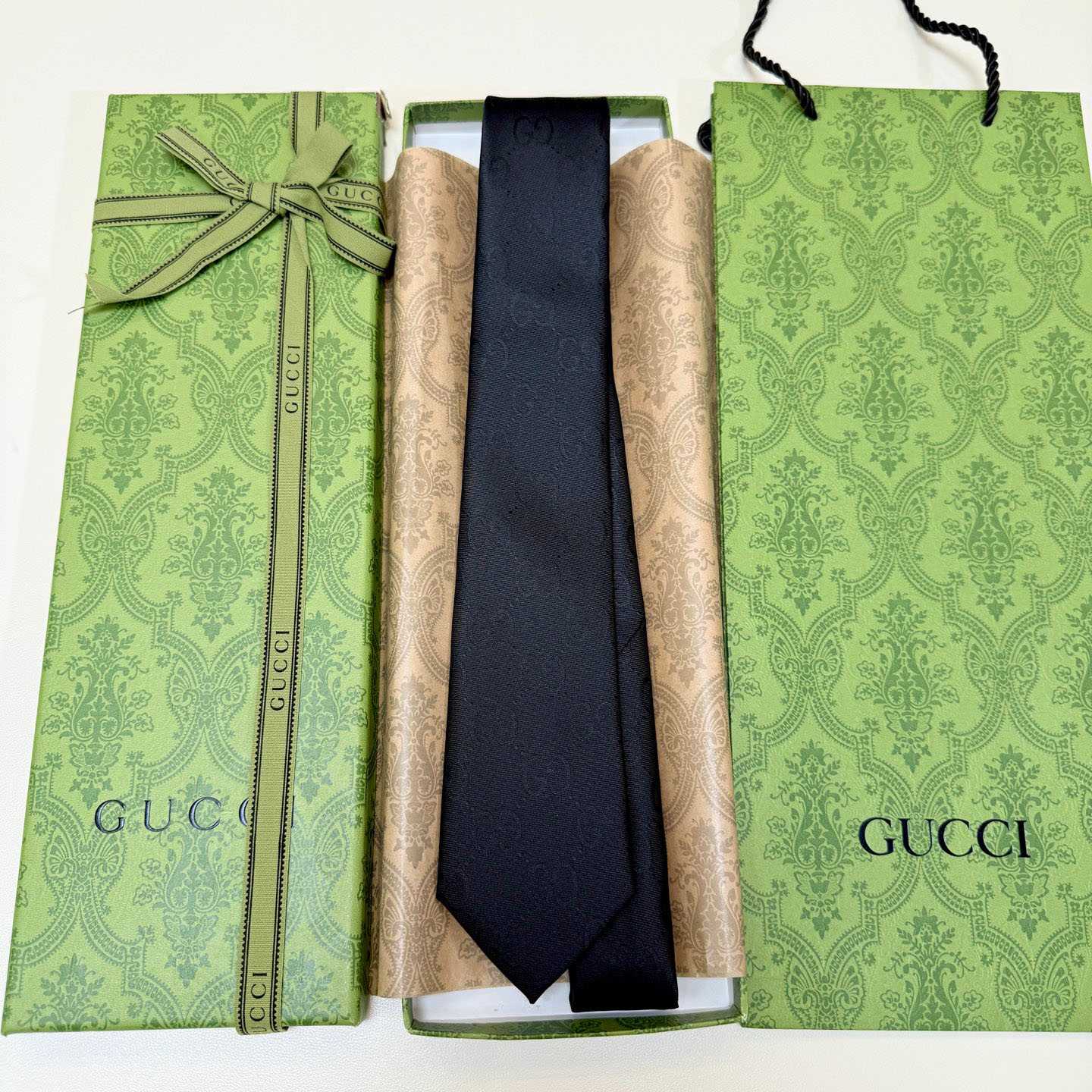 Gucci GG Silk Cotton Tie - DopestKickz