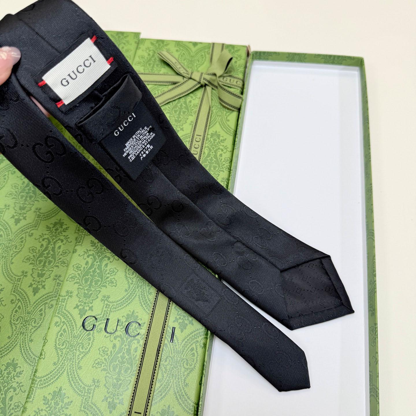 Gucci GG Silk Cotton Tie - DopestKickz