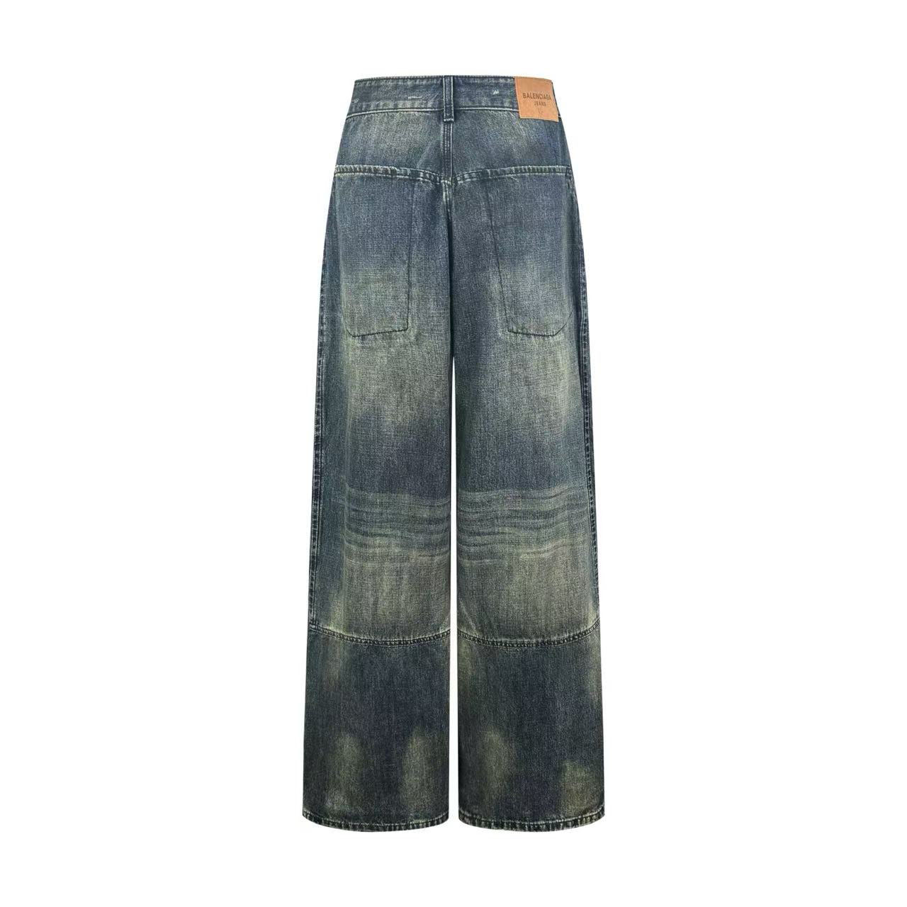 Balenciaga Minimal Baggy Pants In Dirty Grey/Light Blue - DopestKickz