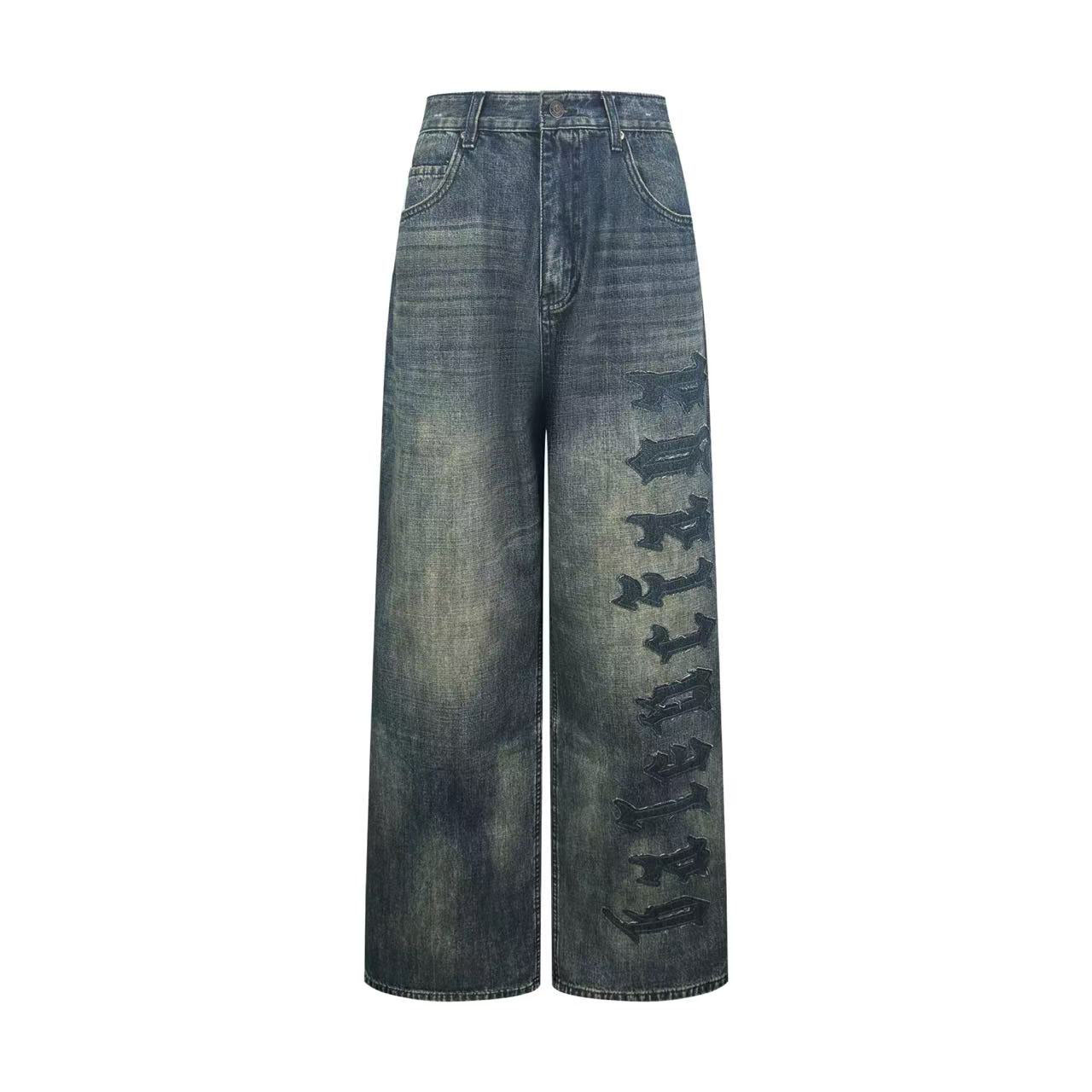 Balenciaga Minimal Baggy Pants In Dirty Grey/Light Blue - DopestKickz