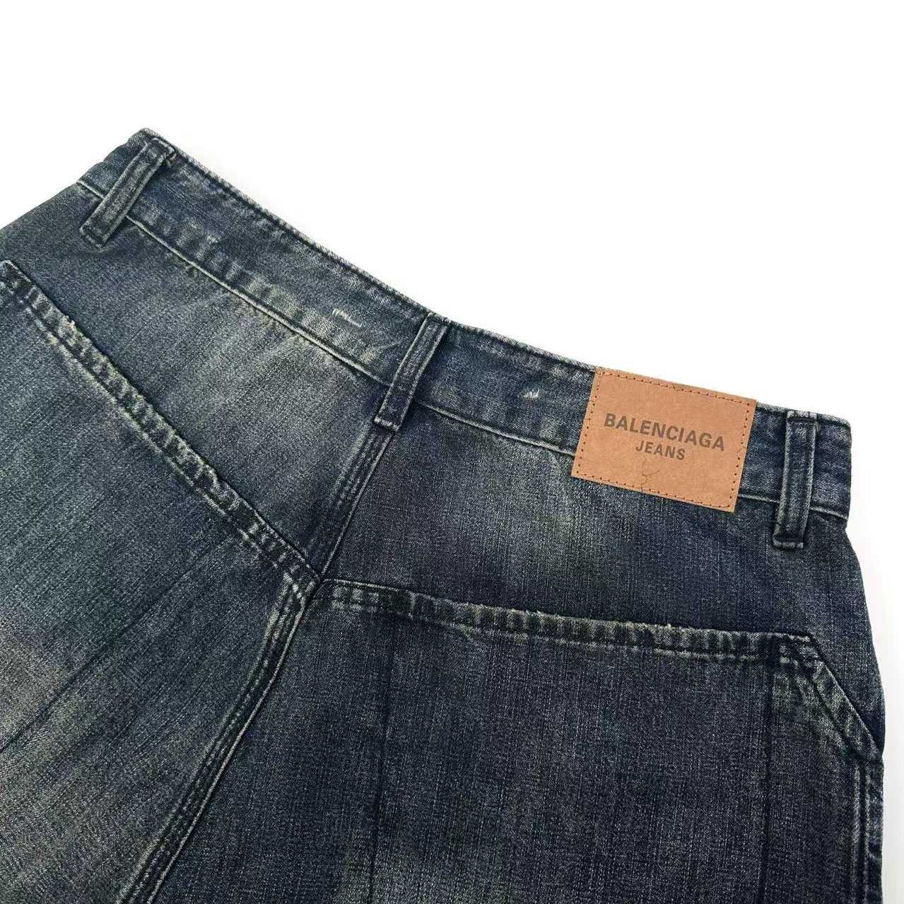 Balenciaga Minimal Baggy Pants In Dirty Grey/Light Blue - DopestKickz