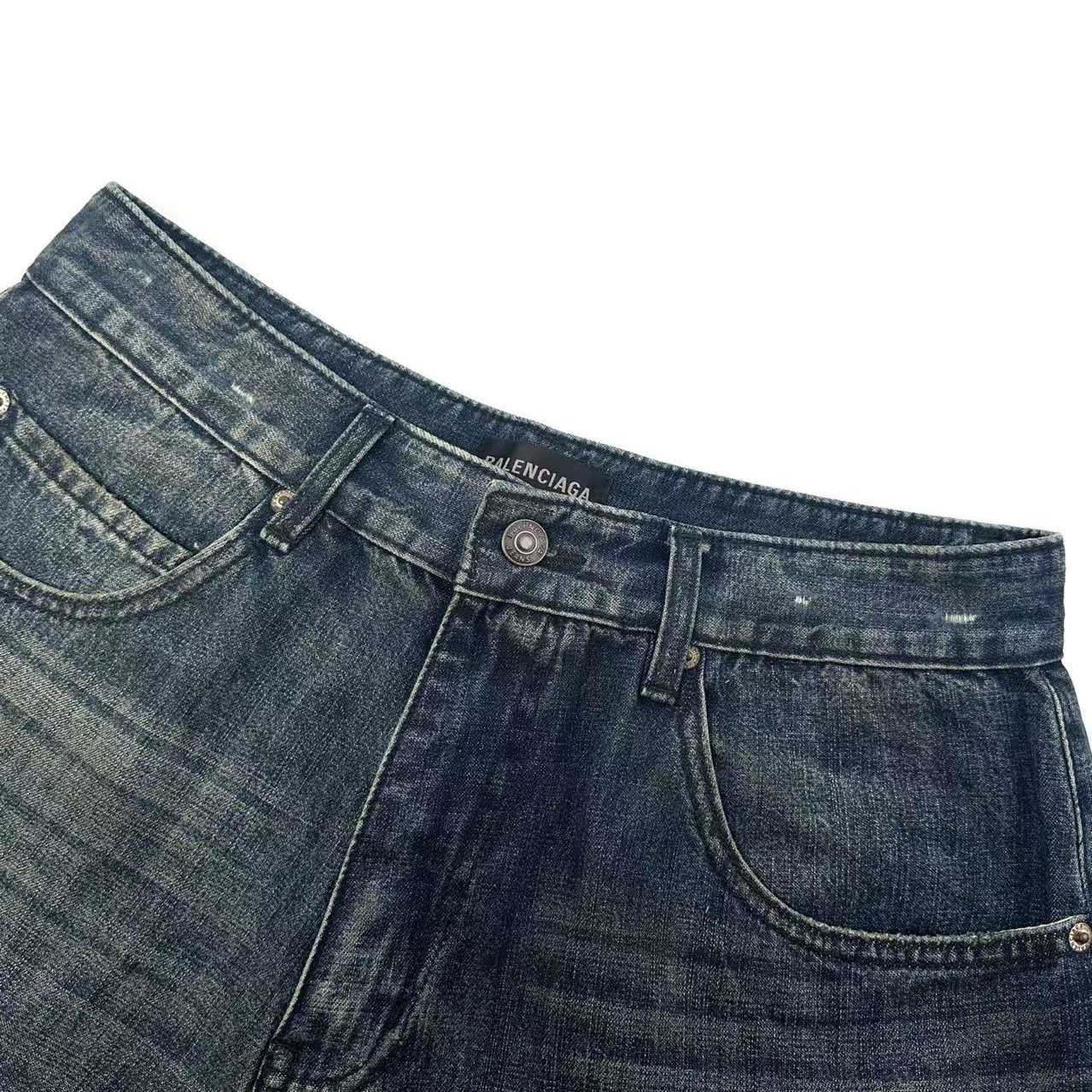Balenciaga Minimal Baggy Pants In Dirty Grey/Light Blue - DopestKickz