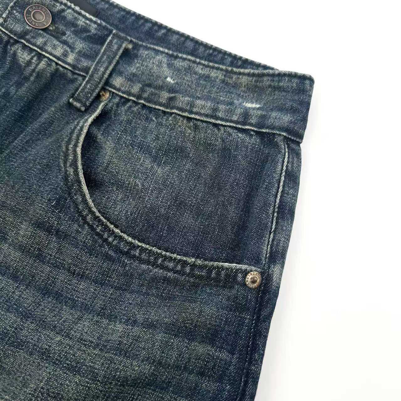 Balenciaga Minimal Baggy Pants In Dirty Grey/Light Blue - DopestKickz