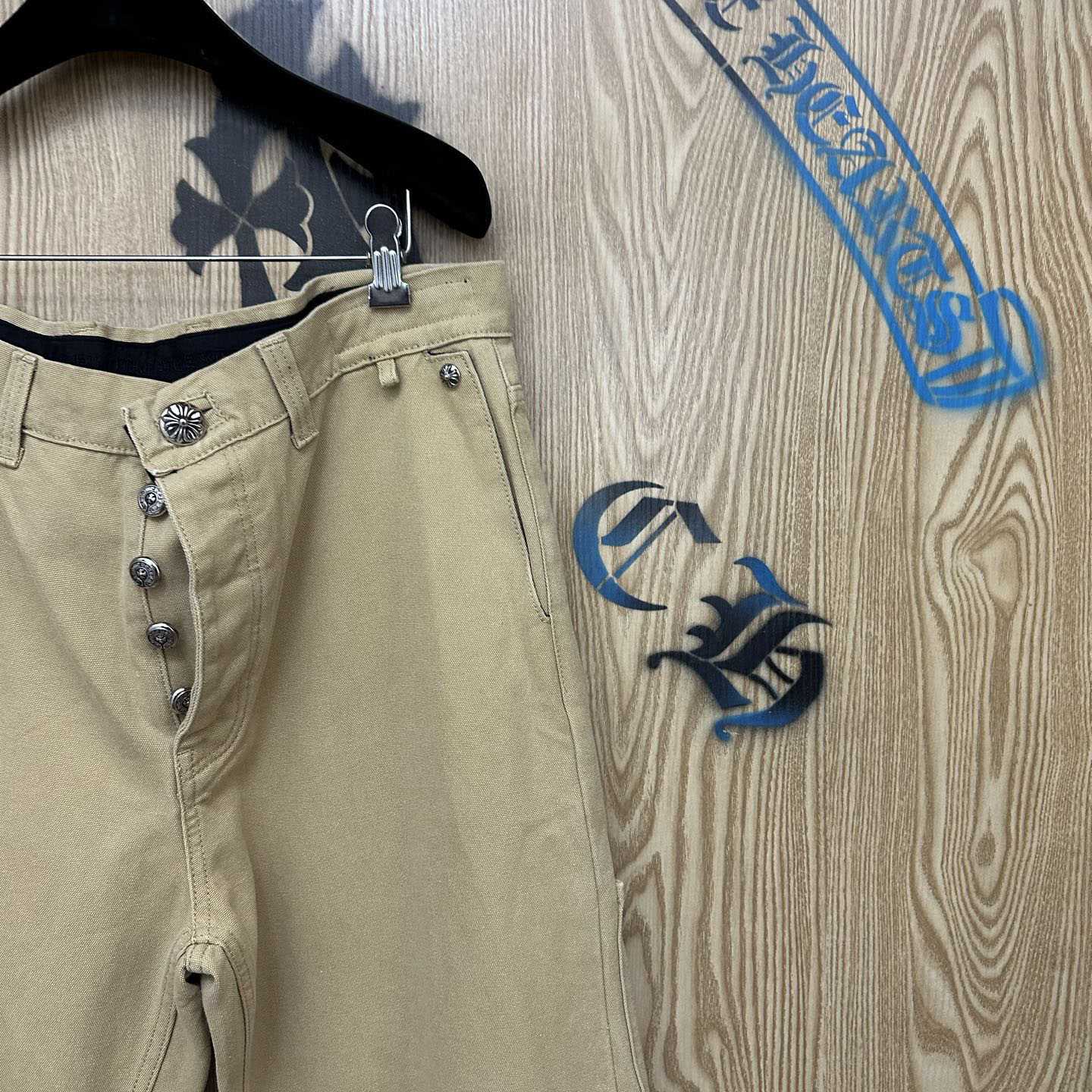Chrome Hearts Cross Patch Double Knee Carpenter Pants - DopestKickz