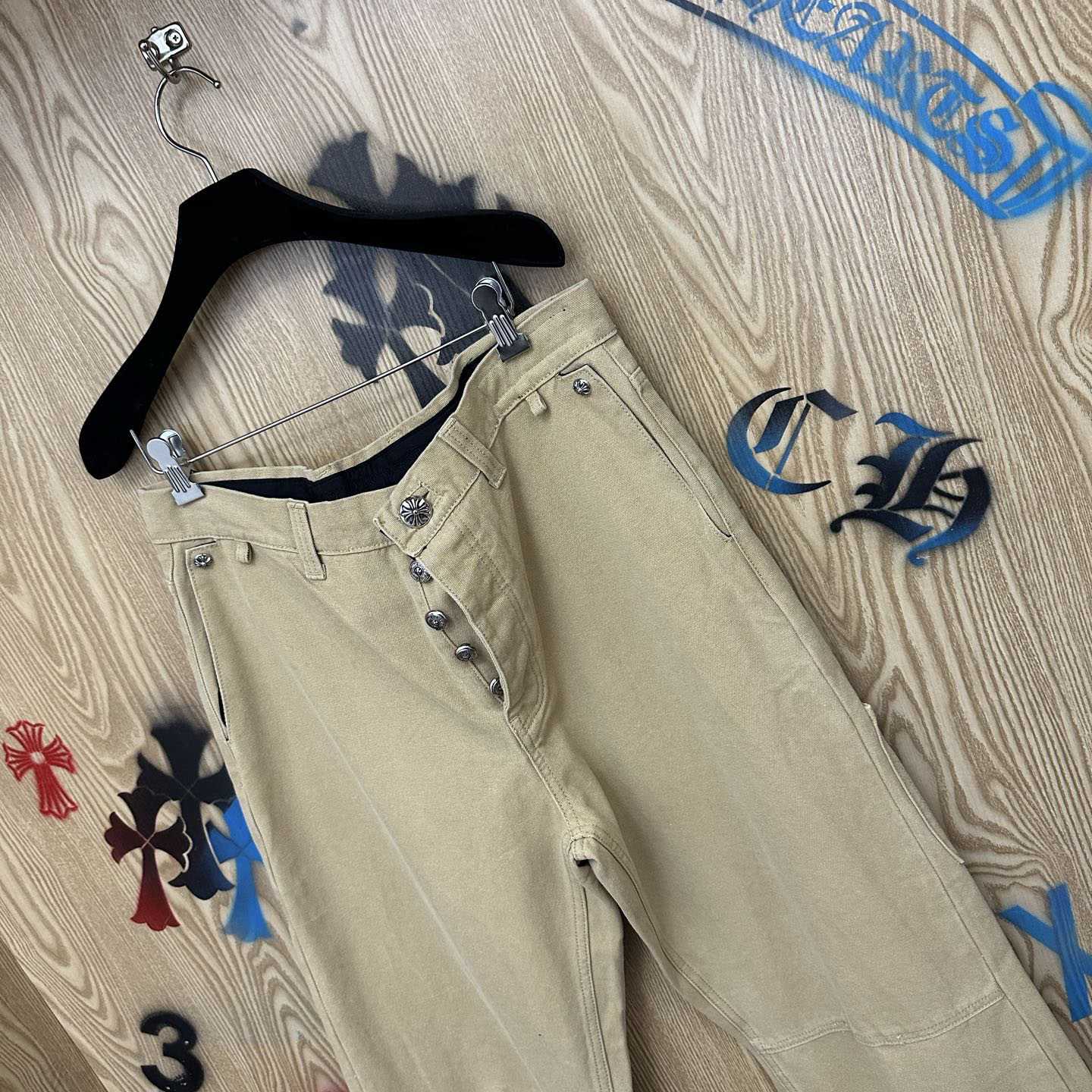 Chrome Hearts Cross Patch Double Knee Carpenter Pants - DopestKickz