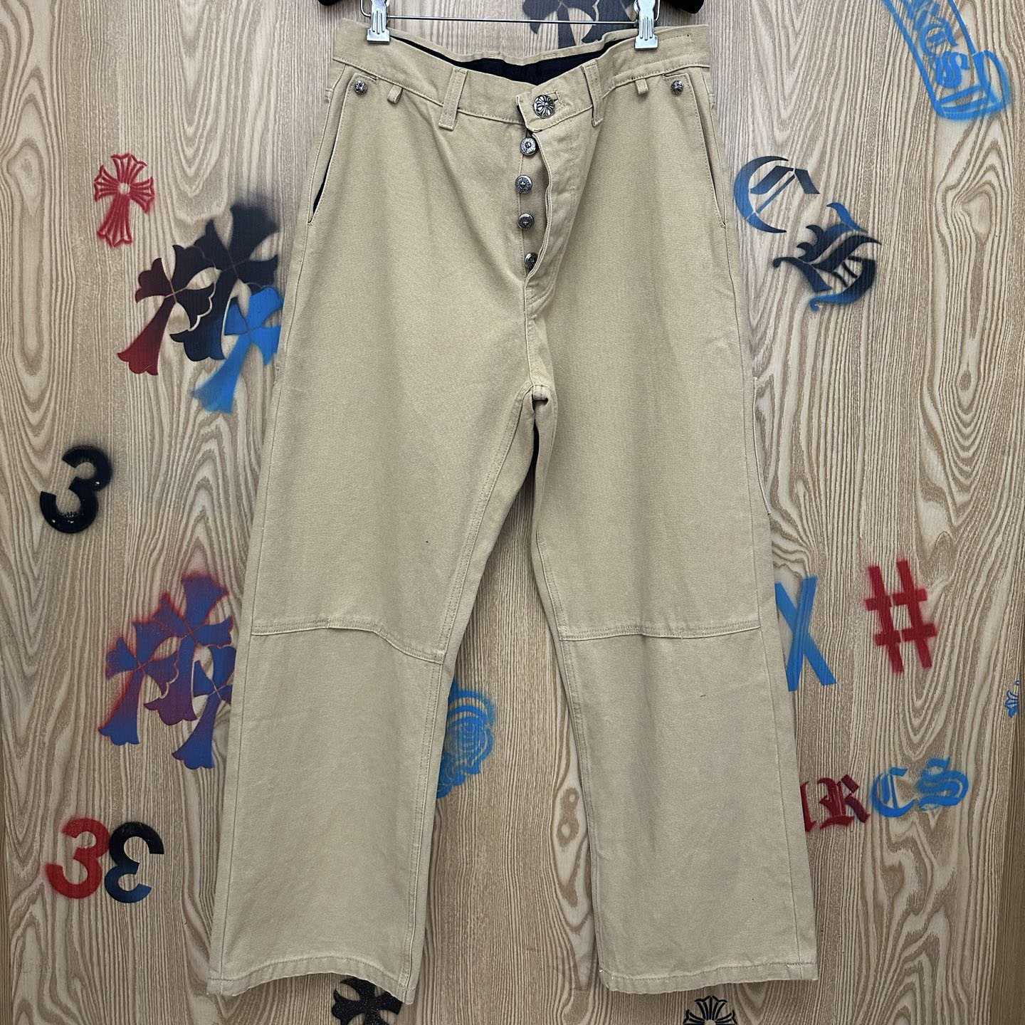 Chrome Hearts Cross Patch Double Knee Carpenter Pants - DopestKickz